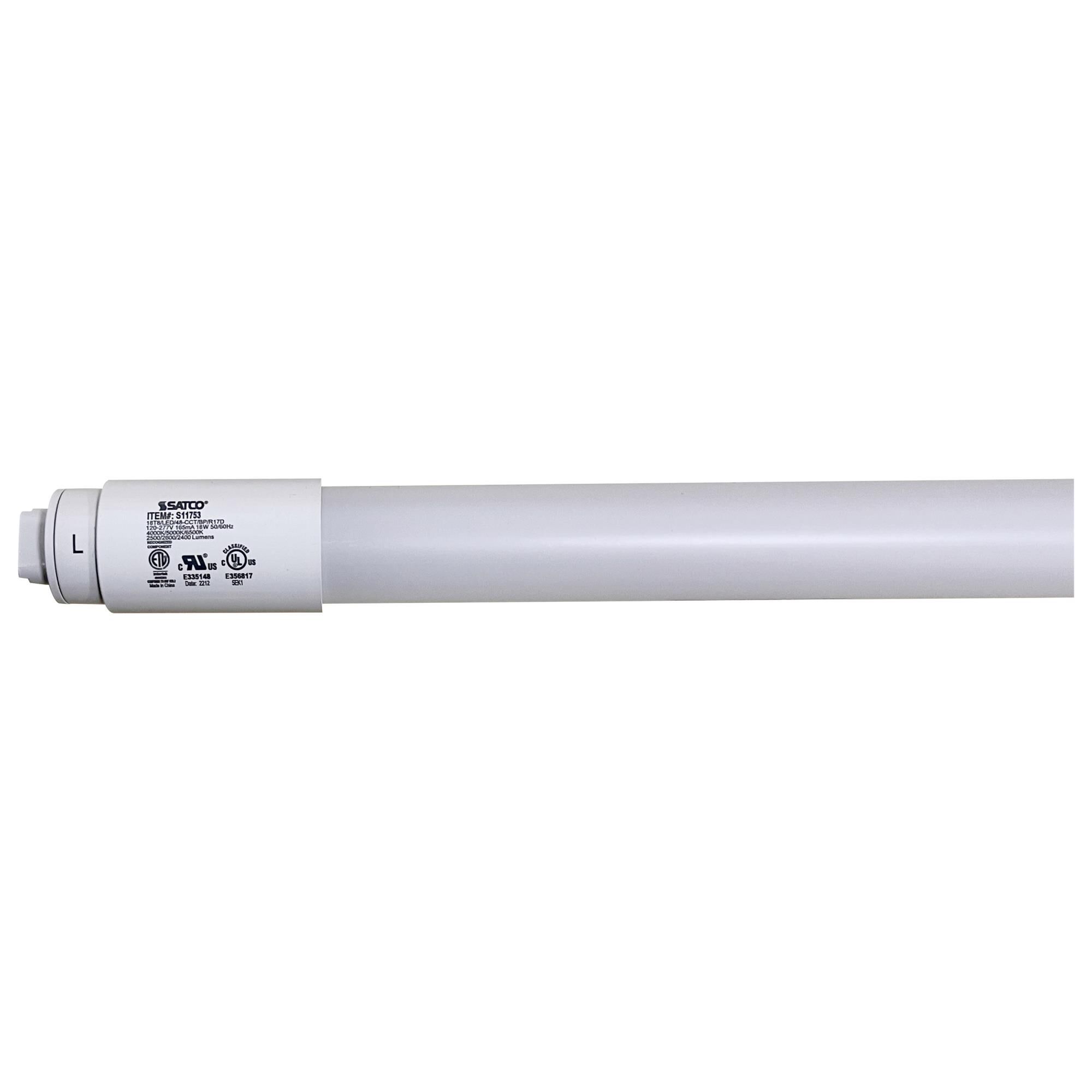 18 Watt 4000/5000/6500K T8 LED Light Bulb by Satco
