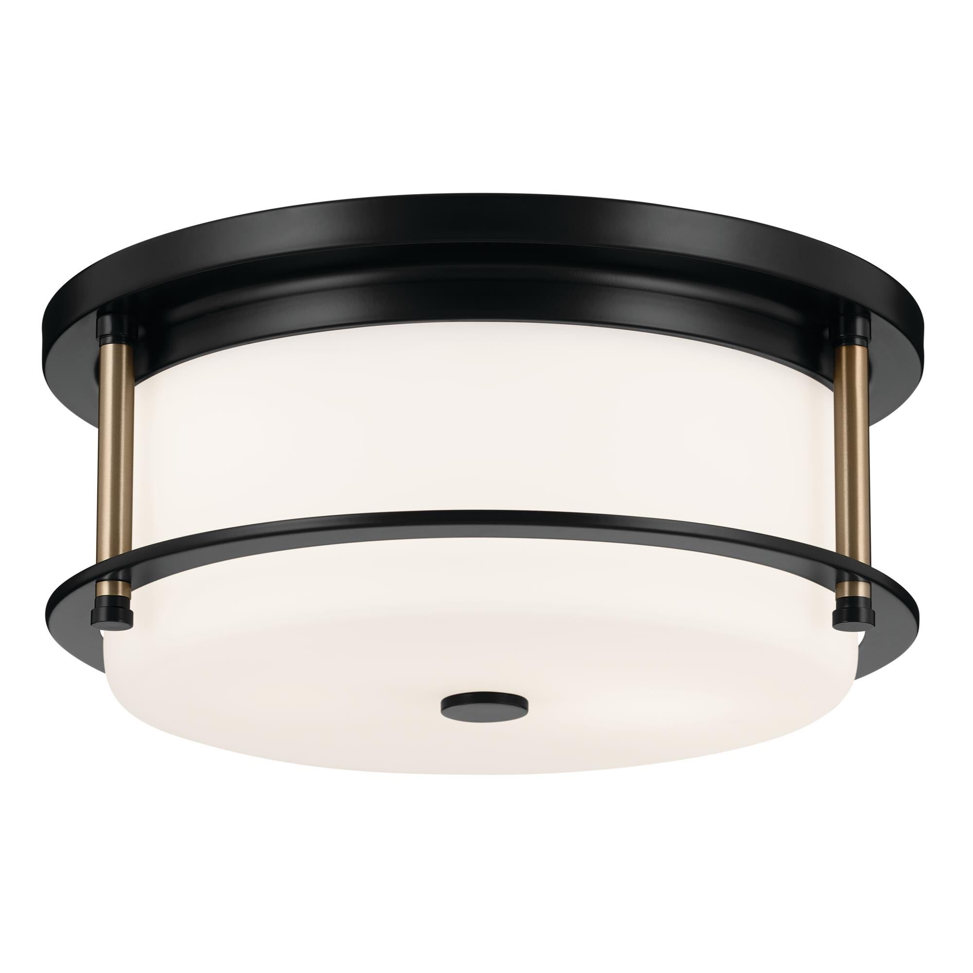Shown in Black finish and Satin Etched Cased Opal glass