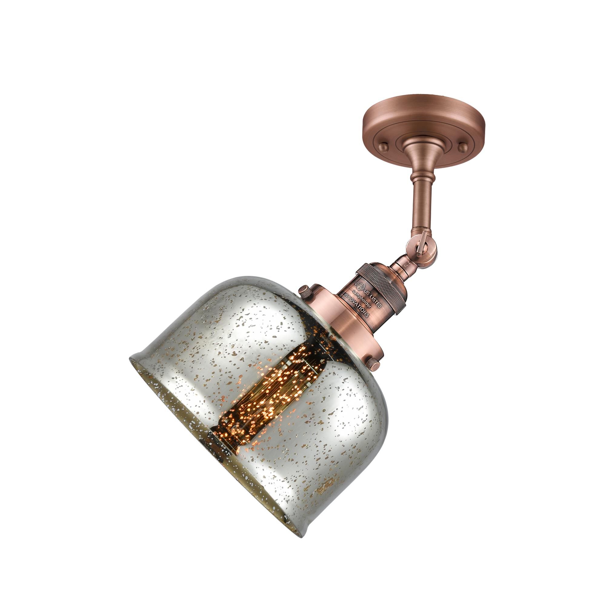 Bruno Marashlian Large Bell 8 Inch 1 Light Semi Flush Mount by Innovations Lighting