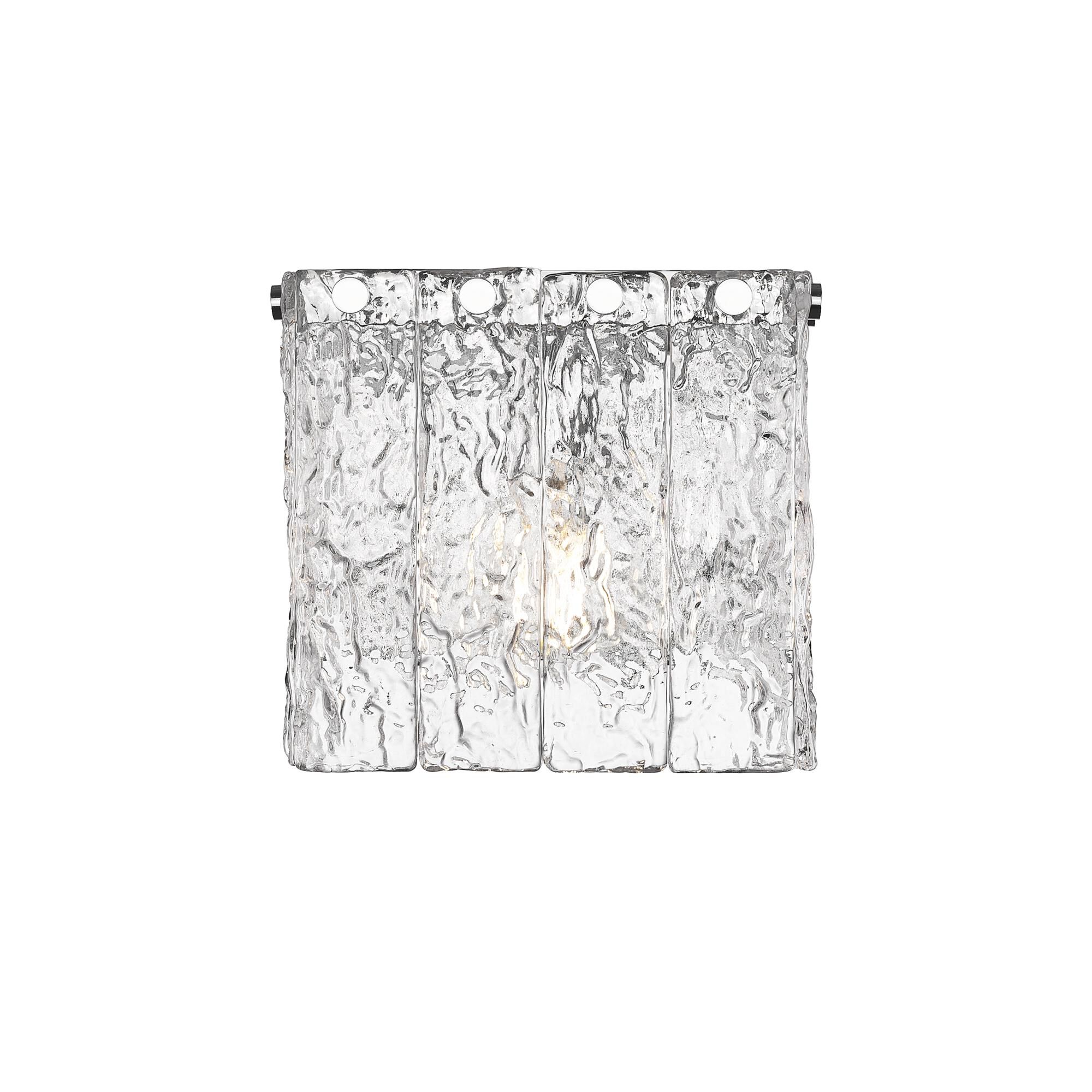 Shown in Chrome finish and Clear glass and Clear shade