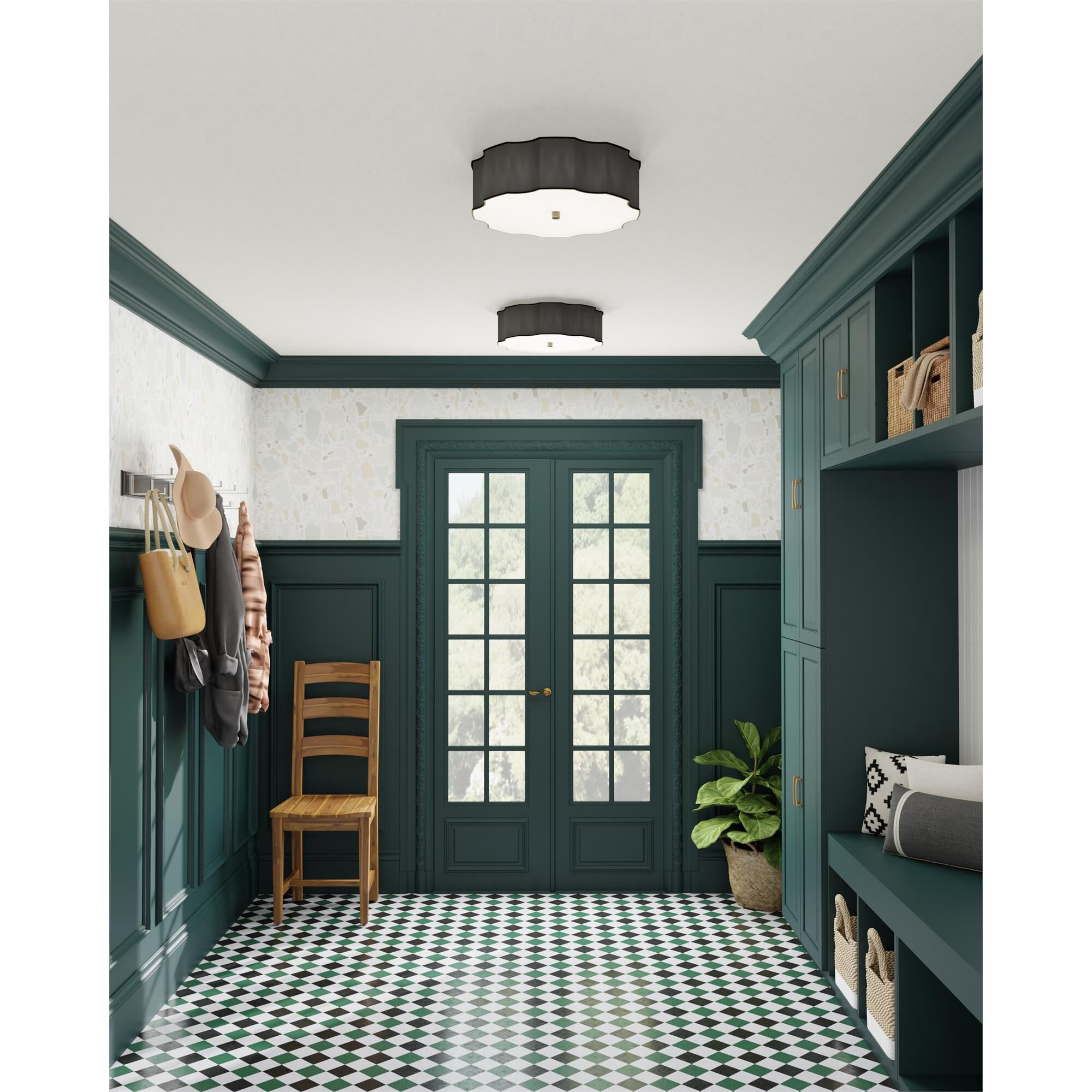 20 Inch 3 Light Flush Mount,