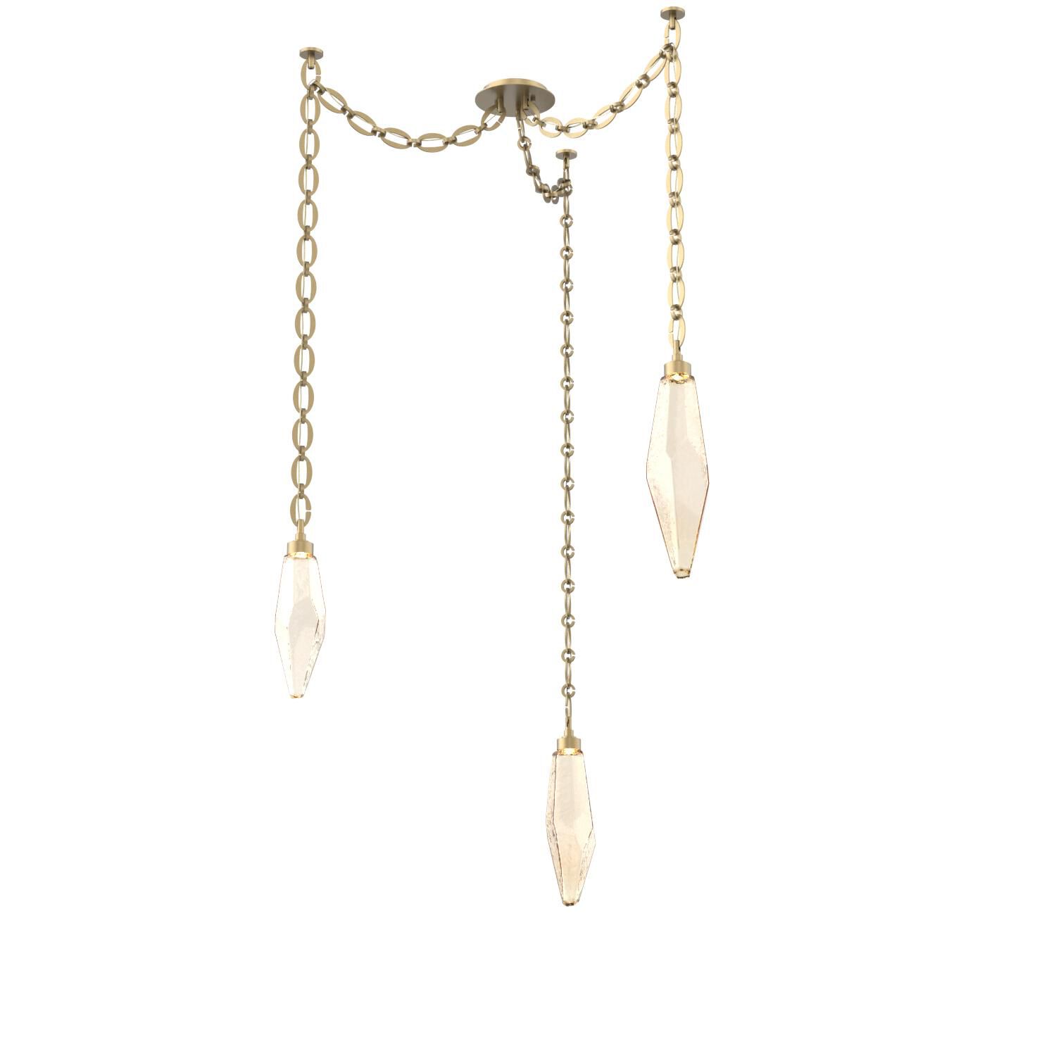 Levi Wilson Rock Crystal 14 Inch Multi Pendant Light by Hammerton Studio