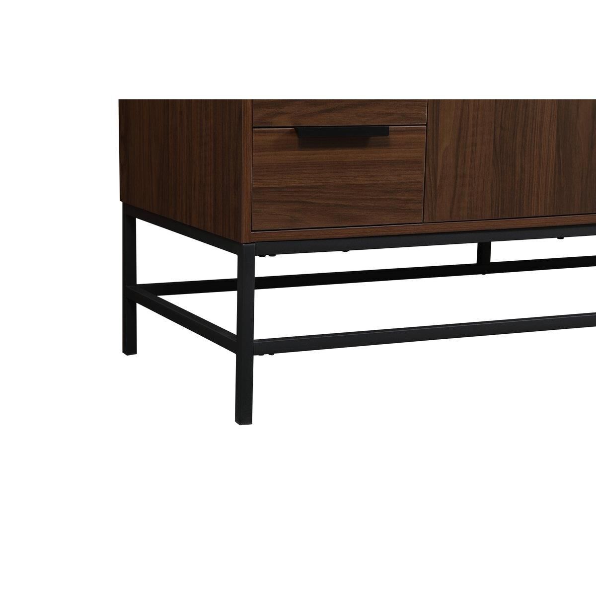 Shown in Walnut finish and Without Backsplash accent