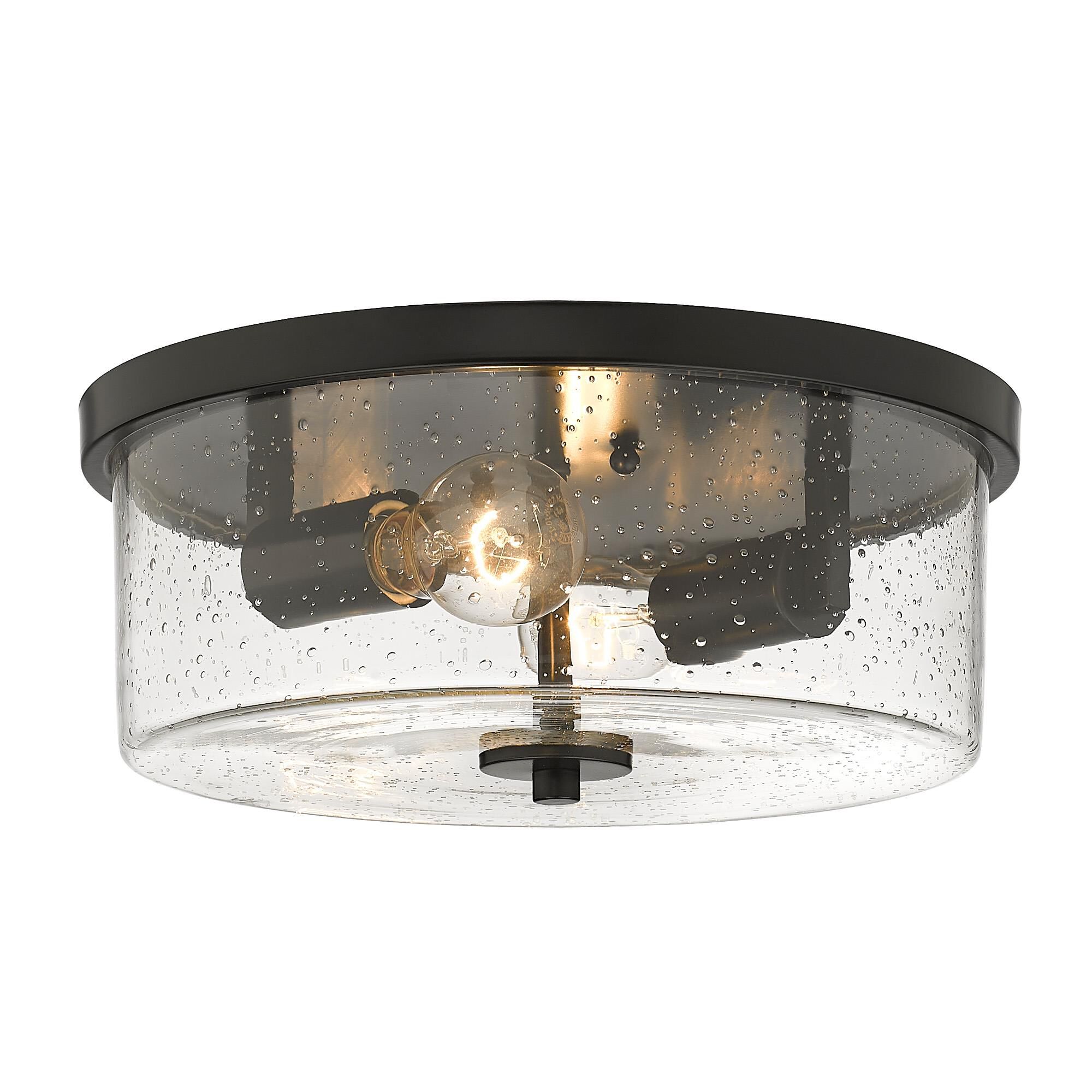 Rayne 12 Inch 2 Light Flush Mount by Golden Lighting