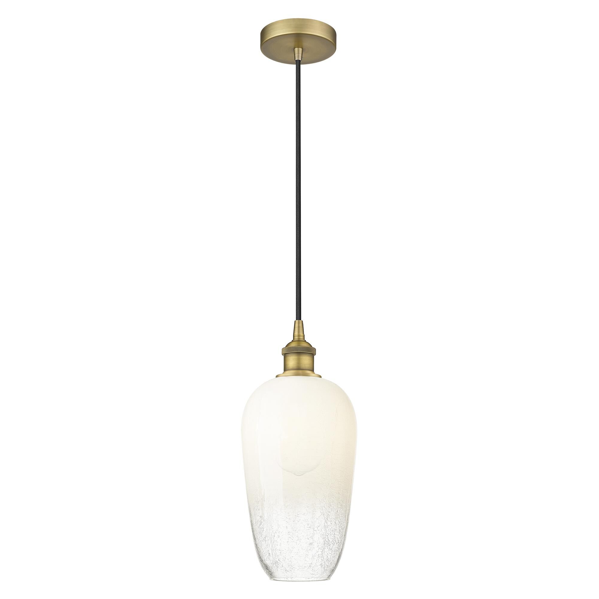 Shown in Brushed Brass finish and Opal glass
