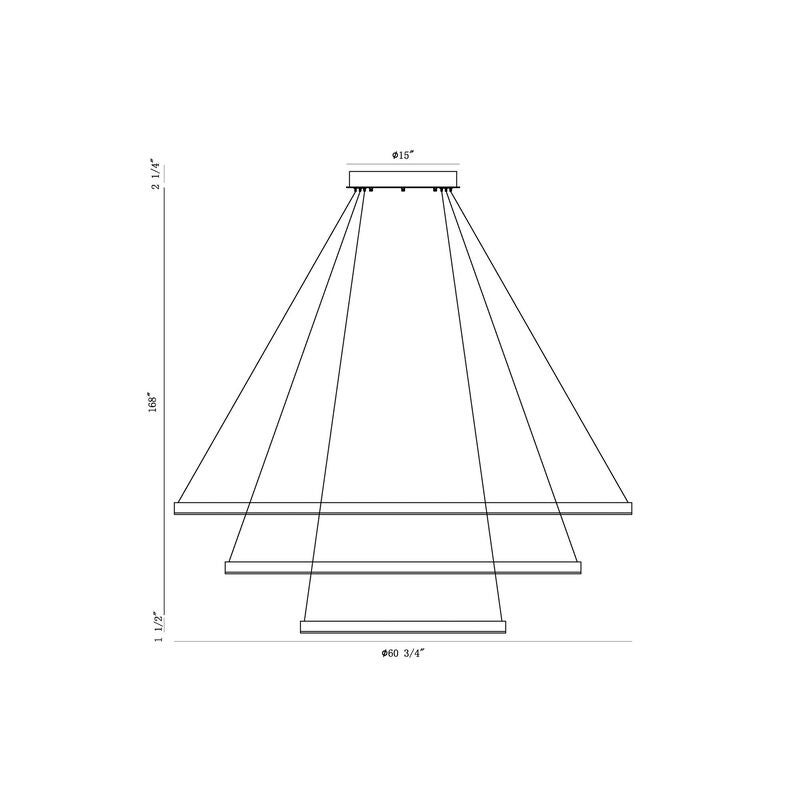 Spunto 60 Inch Chandelier by Eurofase Lighting