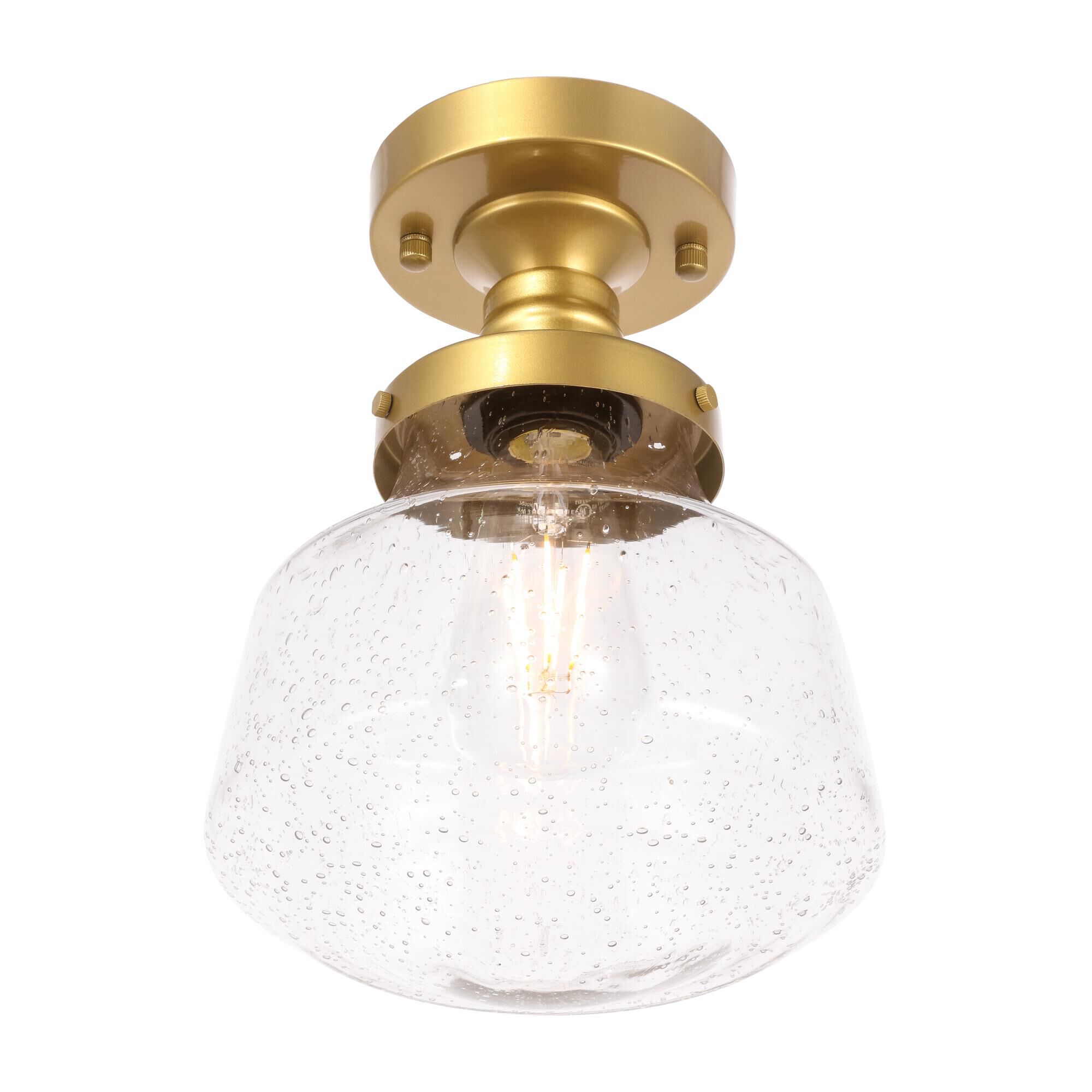 Lyle 8 Inch 1 Light Semi Flush Mount by Elegant Lighting