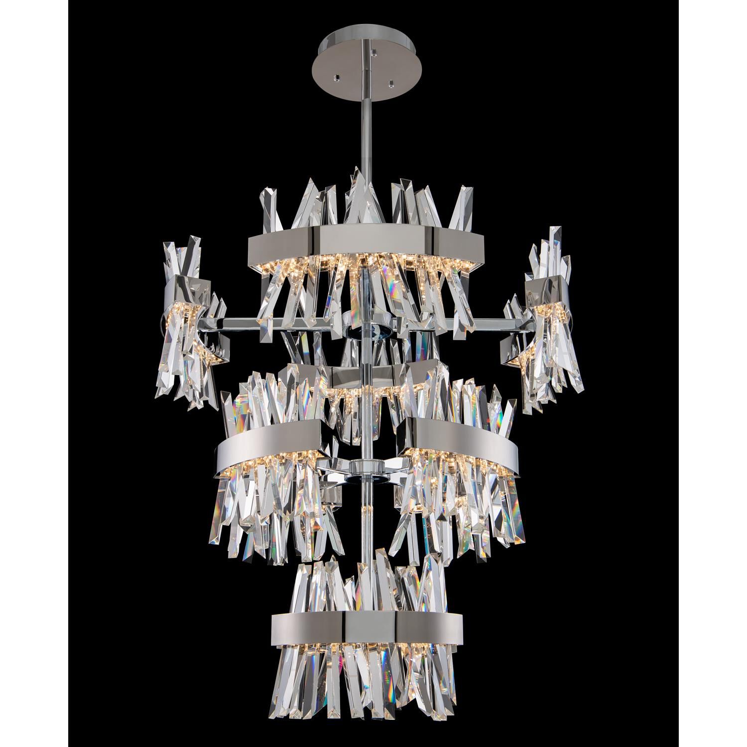 Shown in Polished Chrome finish and Firenze crystal