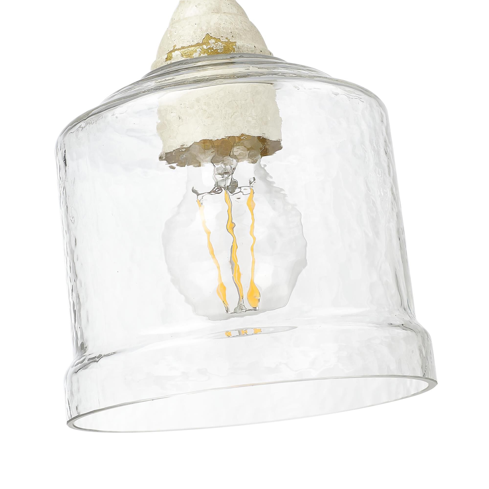 Shown in Antique Black Iron finish and Hammered Water glass