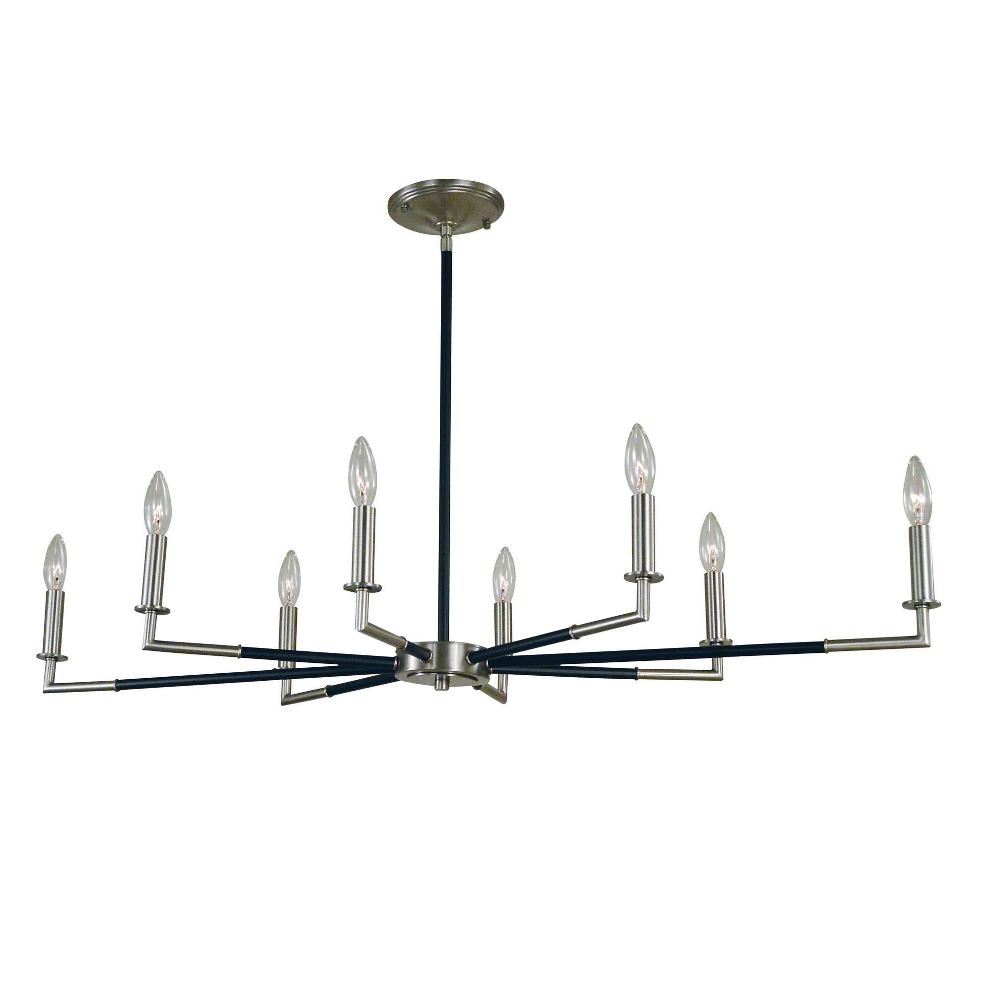 Shown in Brushed Nickel With Matte Black Accents finish