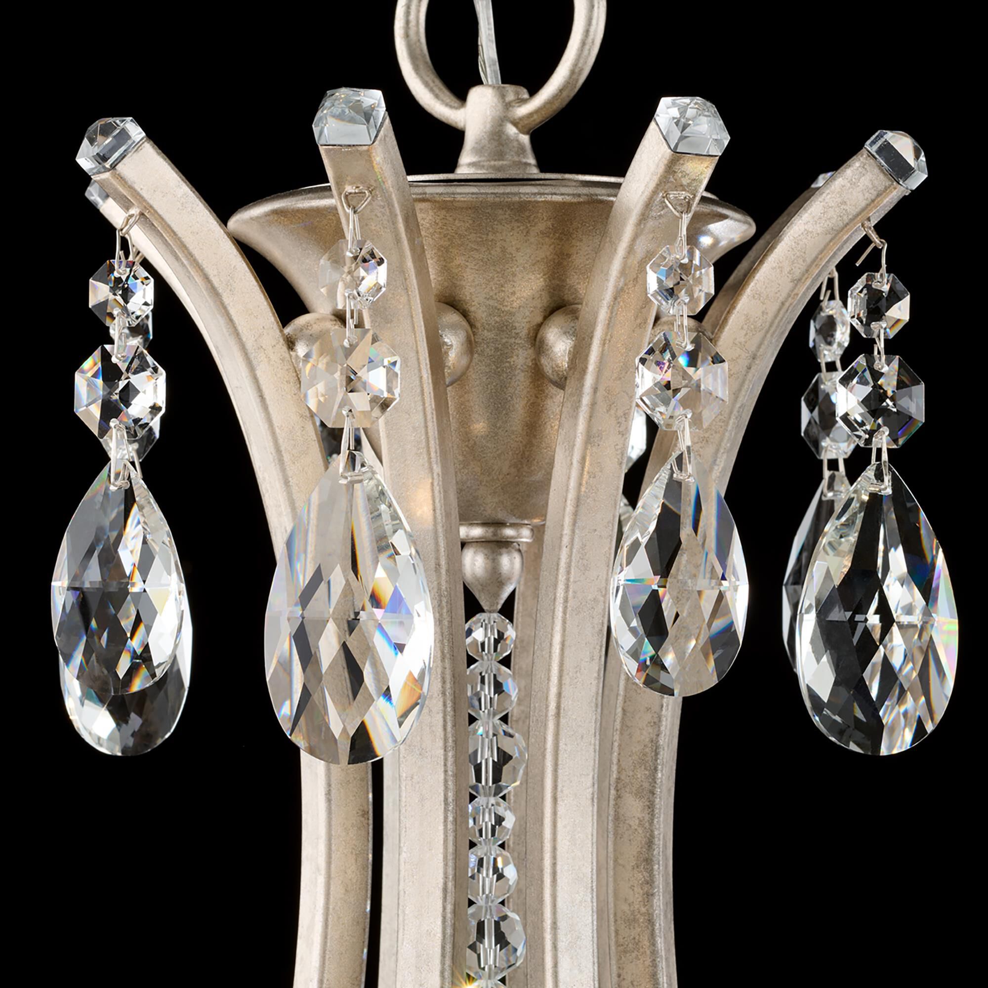 Shown in Antique Silver finish and Clear Radiance crystal