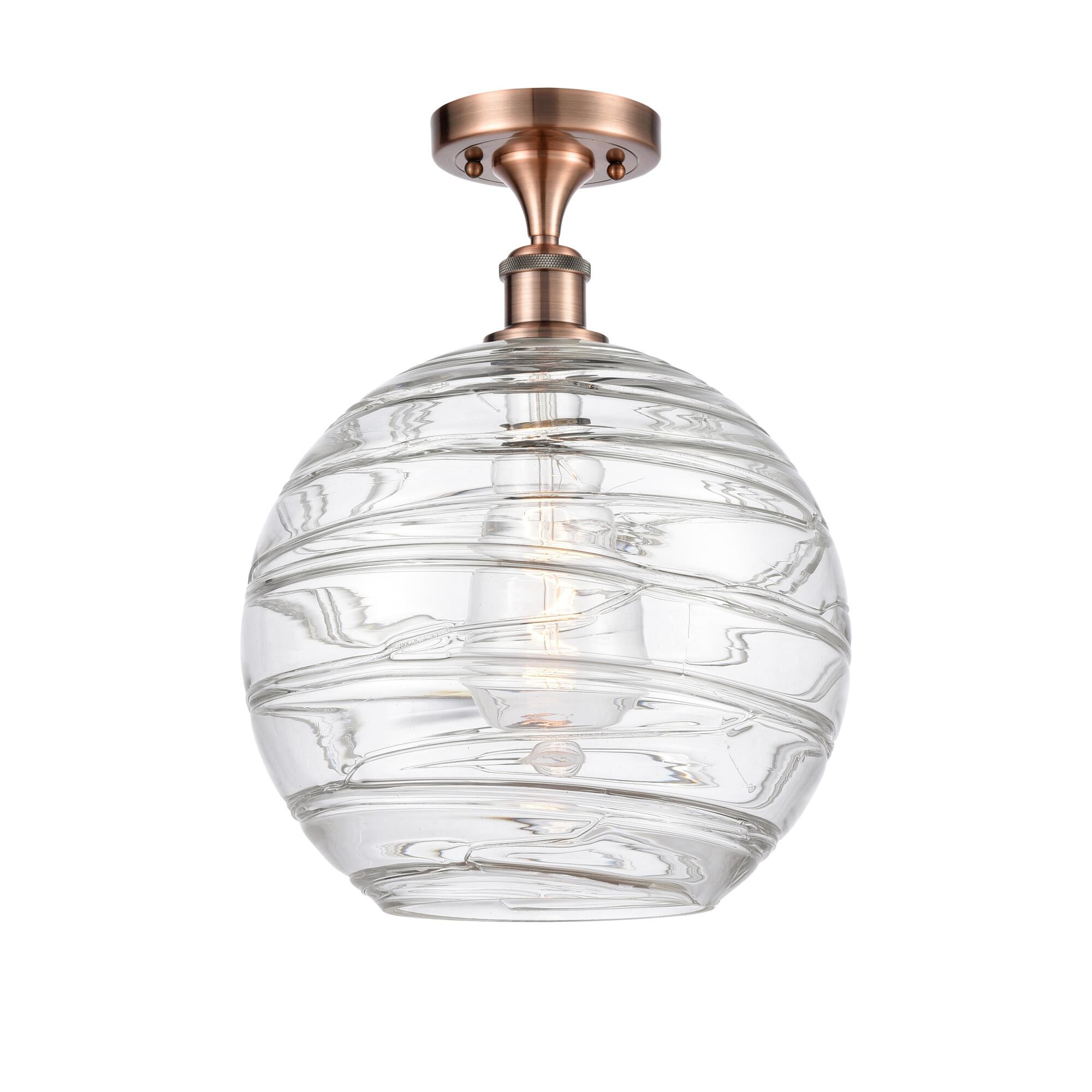 Bruno Marashlian Athens Deco Swirl 12 Inch Semi Flush Mount by Innovations Lighting