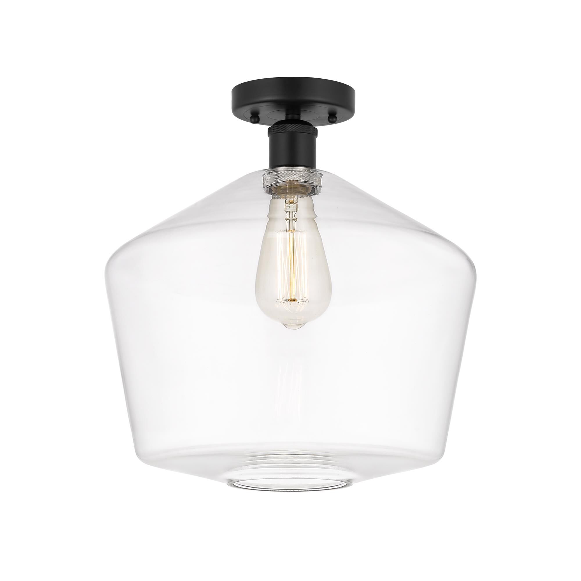 Shown in Matte Black, Clear finish and Clear glass and Clear Glass shade