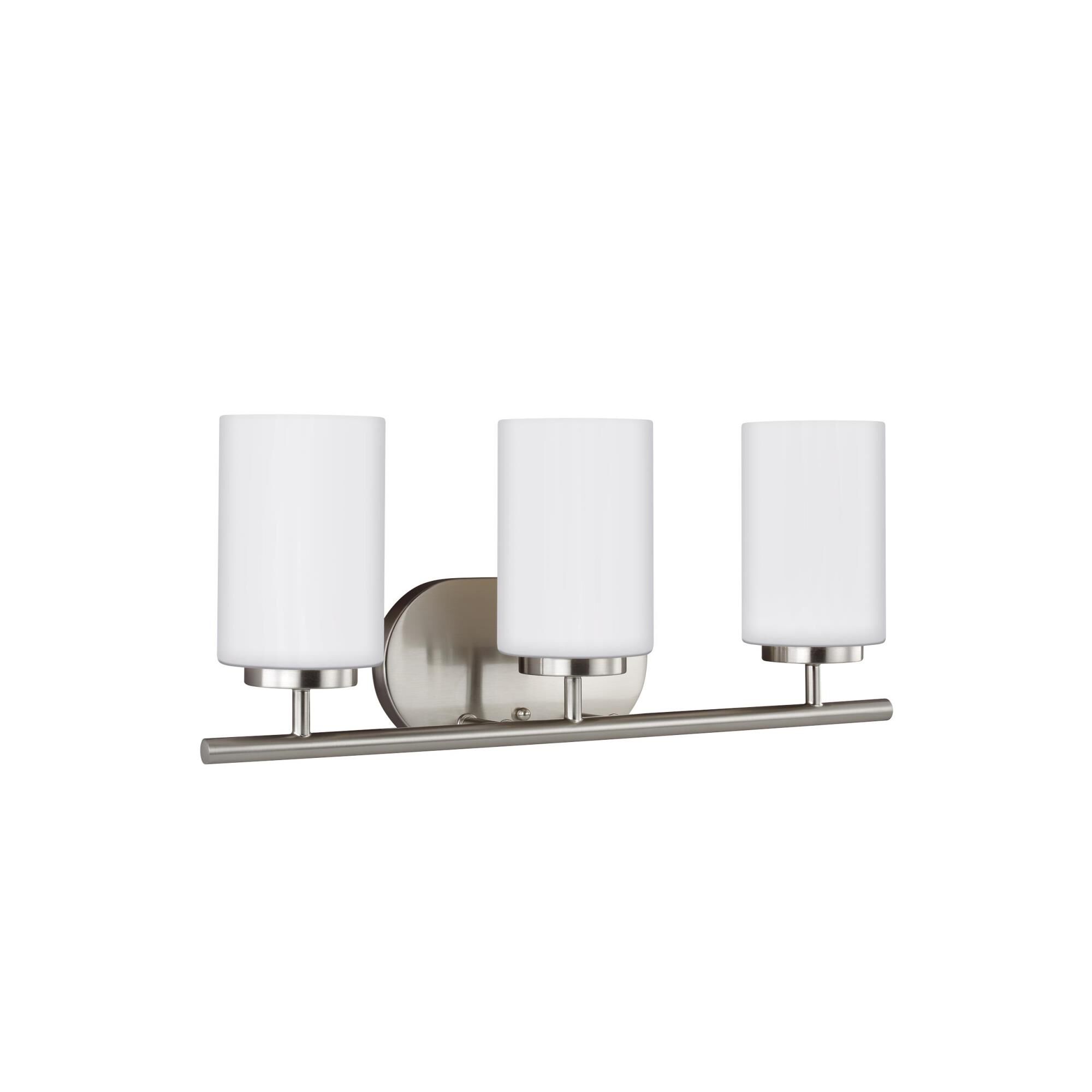 Shown in Brushed Nickel finish and Cased Opal Etched  Shades glass and Cased Opal Etched Glass s shade