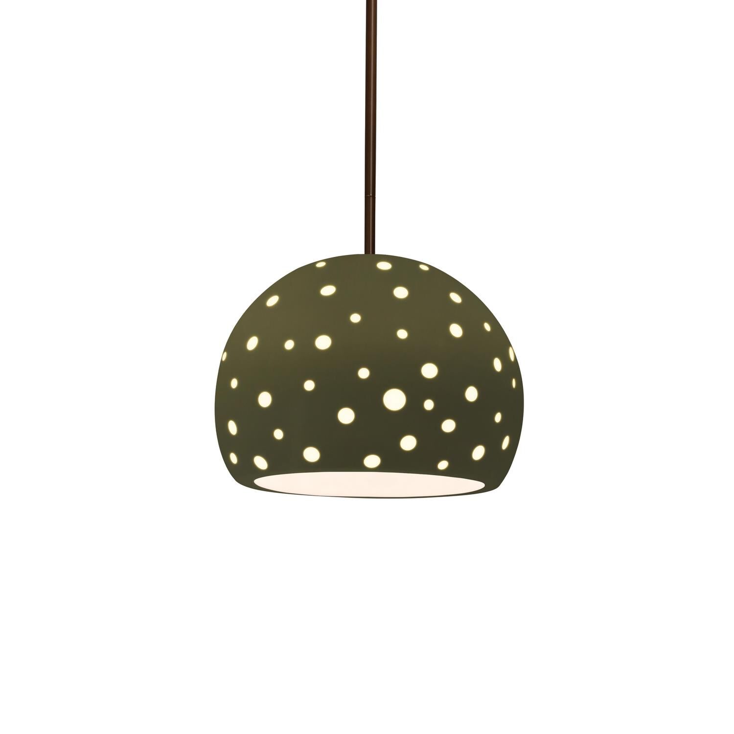 Perforated Globe 7 Inch Mini Pendant by Justice Design Group