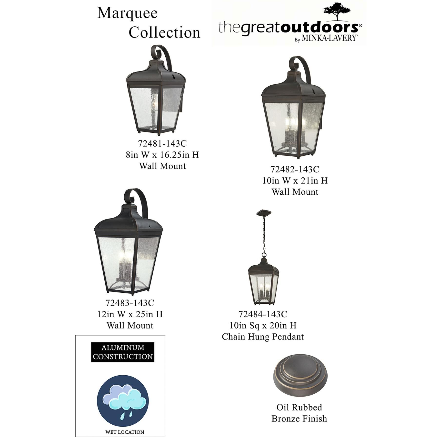 Marquee 20 Inch Outdoor Hanging Lantern by Minka Lavery