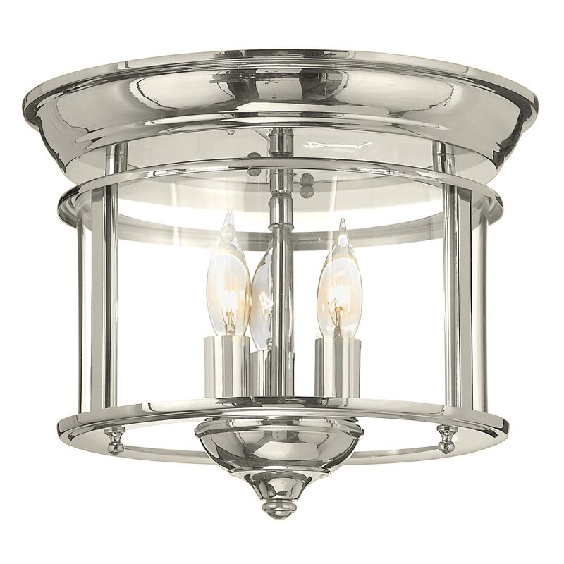 Gentry 12 Inch 3 Light Flush Mount by Hinkley
