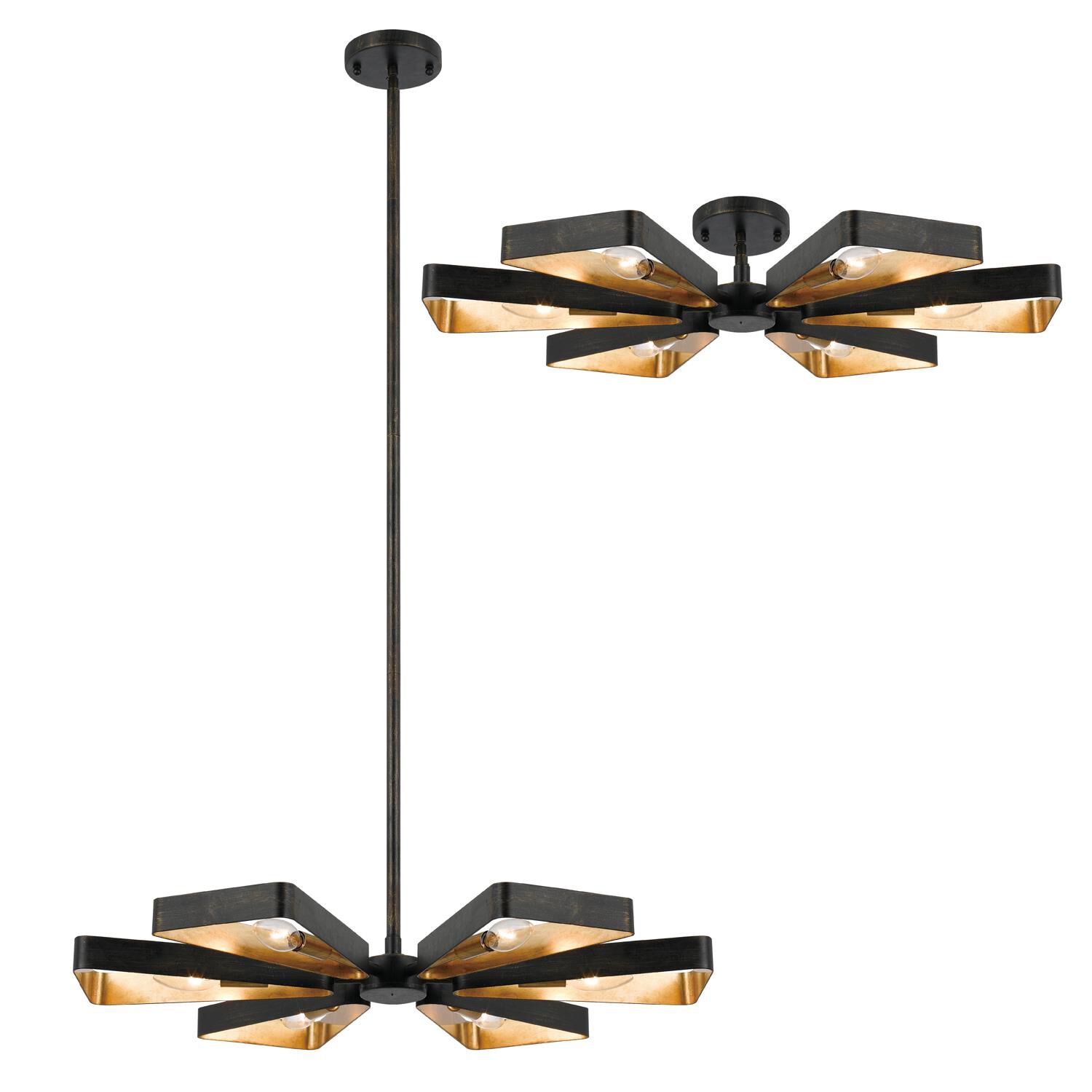 Shown in English Bronze + Antique Gold finish