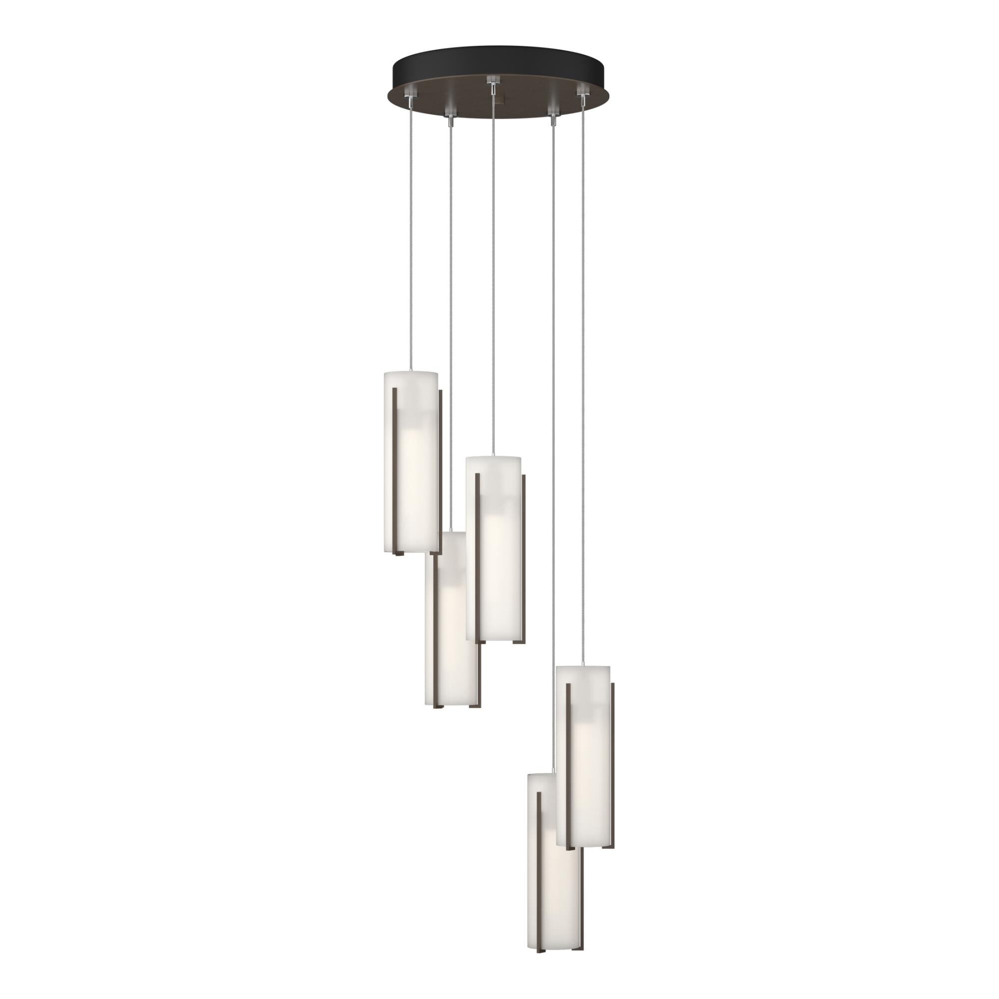 Exos Glass 14 Inch Multi Light Pendant by Hubbardton Forge