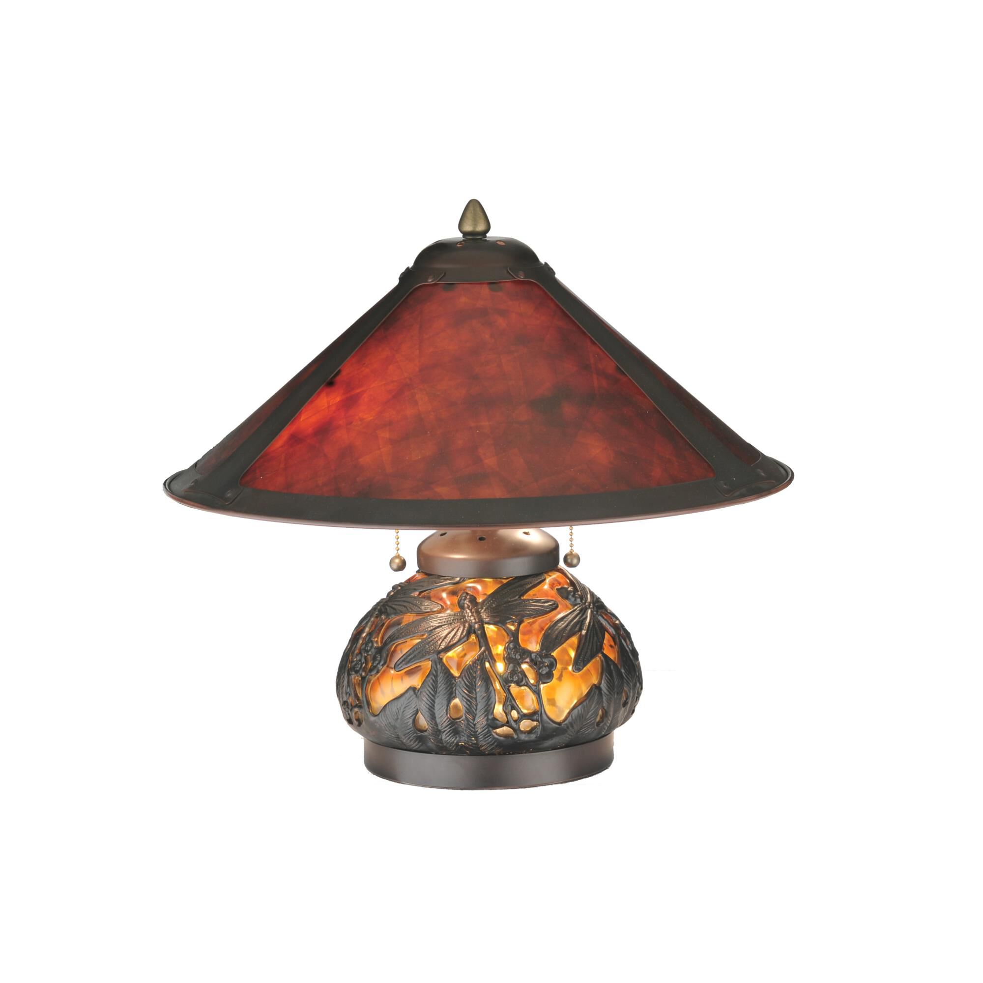 Van Erp Amber Mica 16 Inch Table Lamp by Meyda Lighting