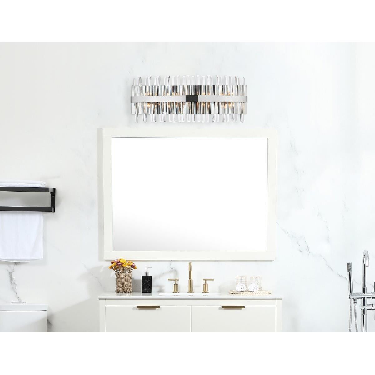 Serephina 30 Inch 8 Light Bath Vanity Light by Elegant Lighting