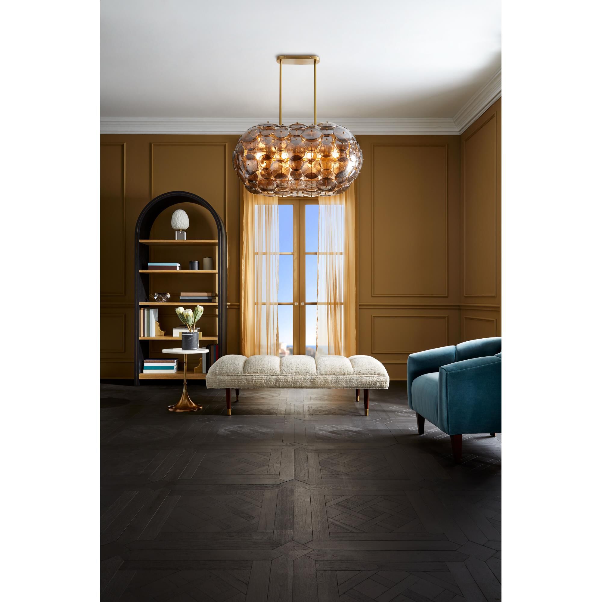 Nebula 42 Inch 8 Light Linear Suspension Light by Arteriors Home