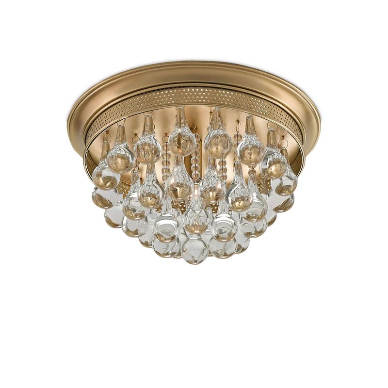 Worthing 14 Inch 1 Light Flush Mount by Currey and Company