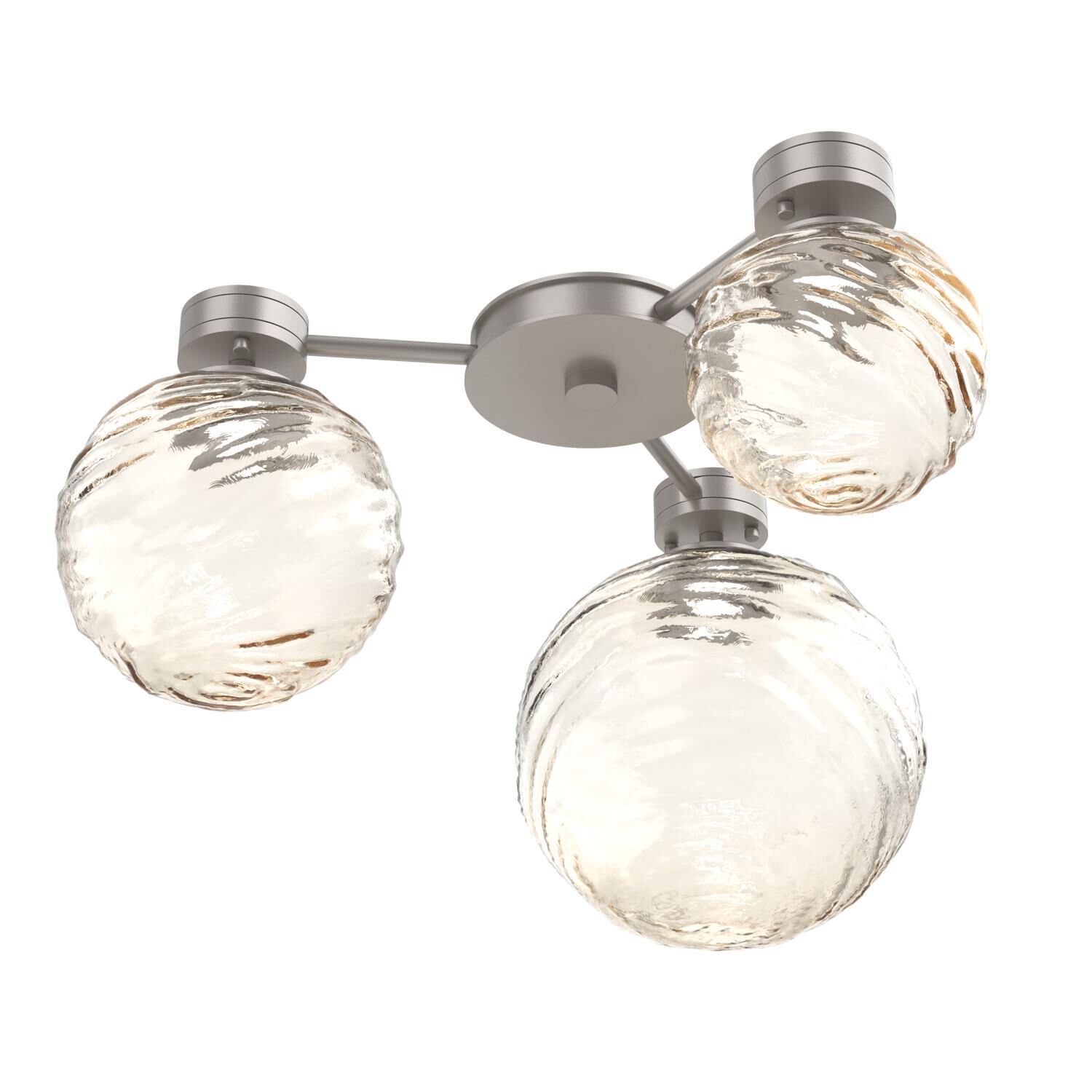 Shown in Beige Silver finish and Amber glass