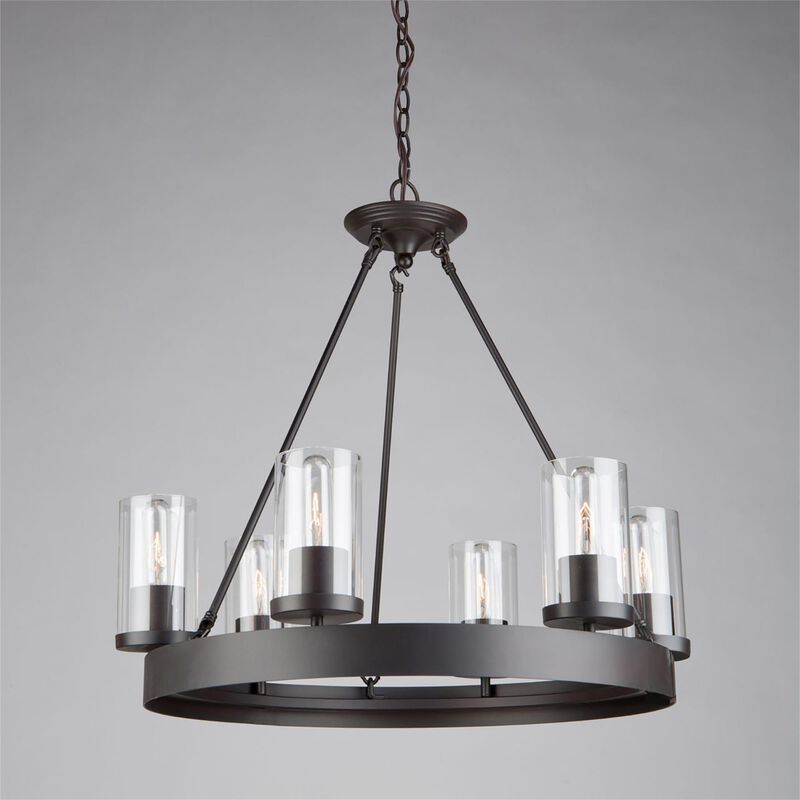 Menlo Park 26 Inch 6 Light Chandelier by Artcraft