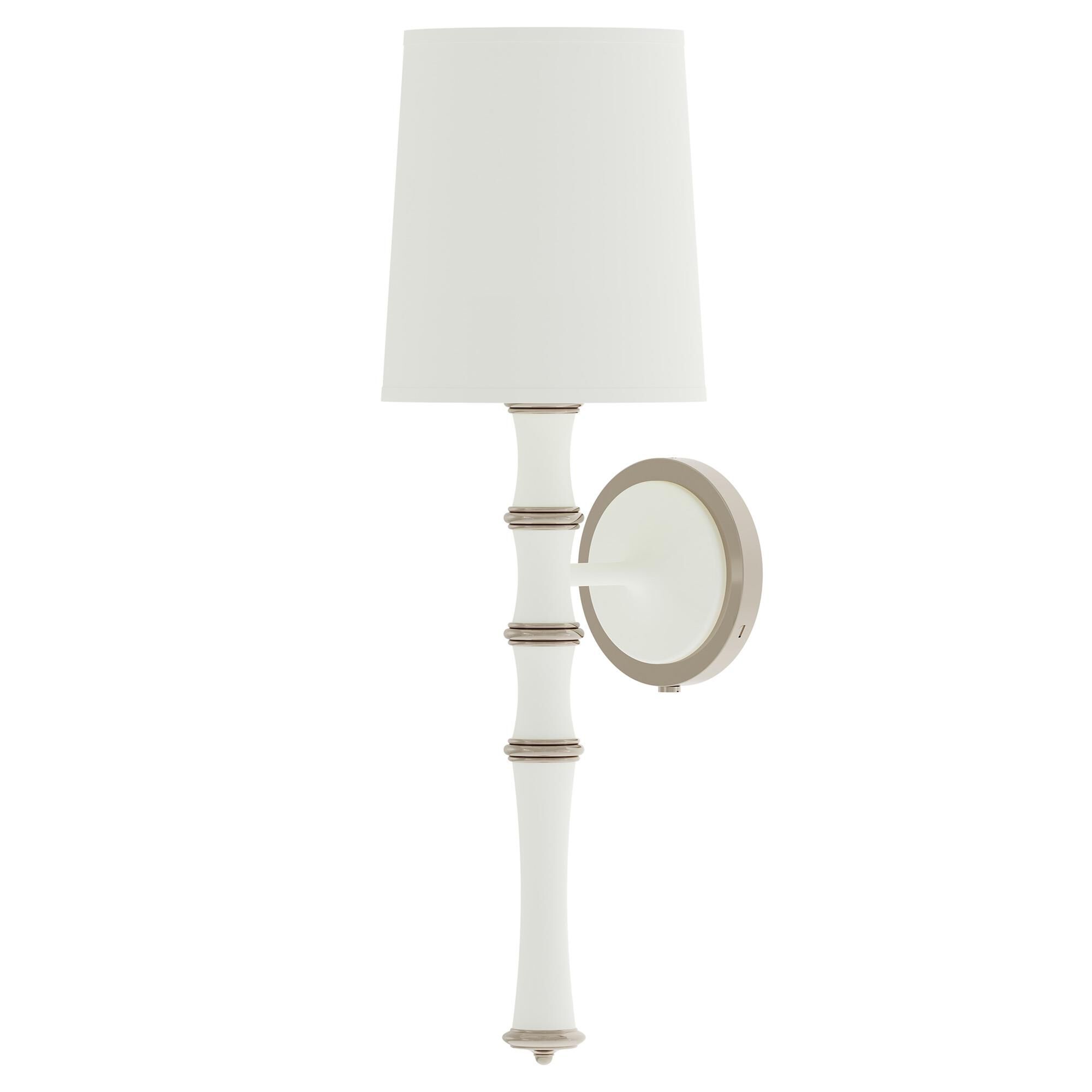 Shown in Matte Daisy finish and Celadon shade and Polished Nickel  accent
