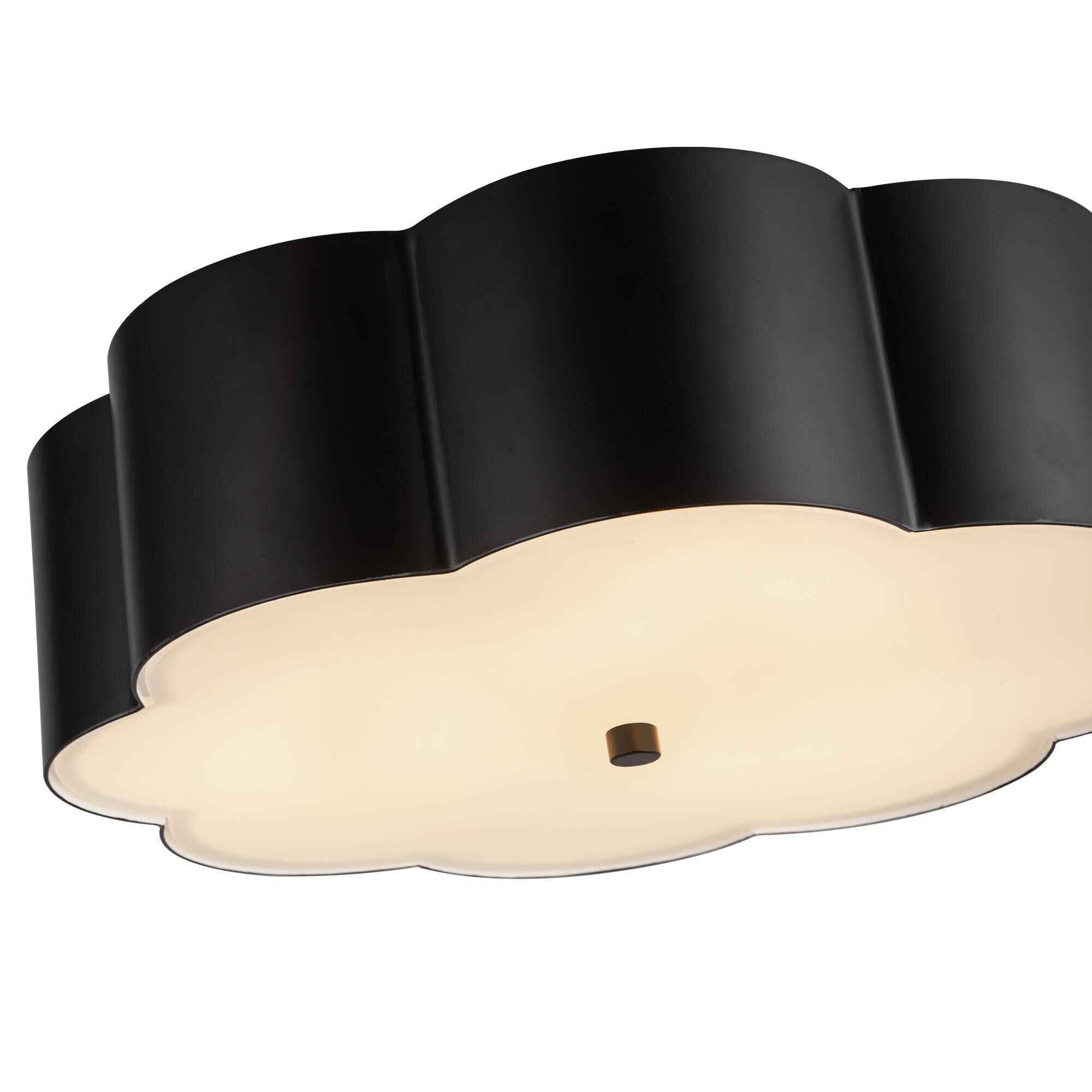 Hae Jung Roe Blossom 14 Inch 3 Light Flush Mount,