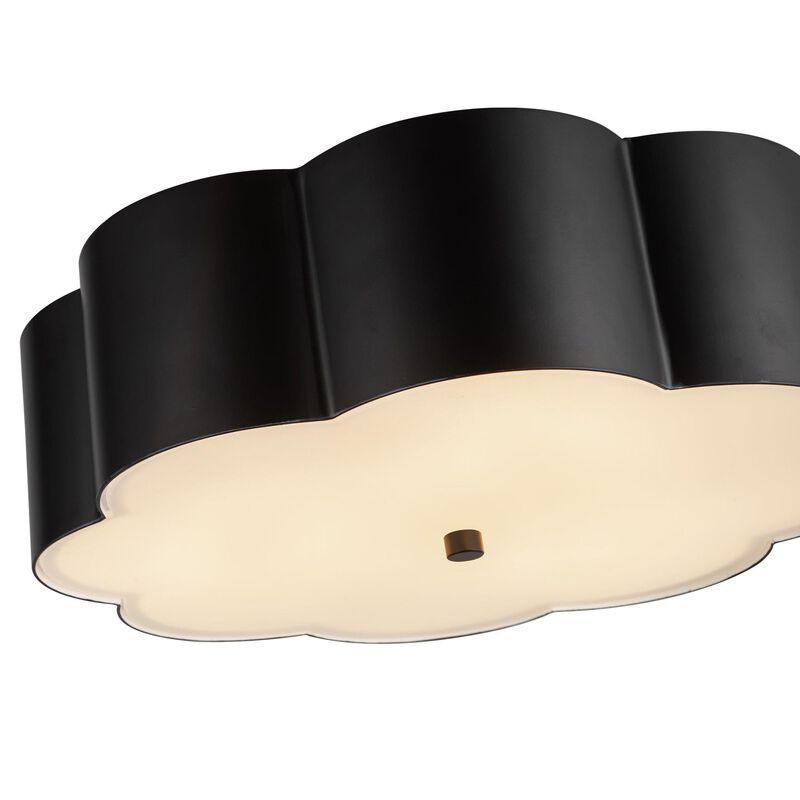 Hae Jung Roe Blossom 14 Inch 3 Light Flush Mount by Alora Mood