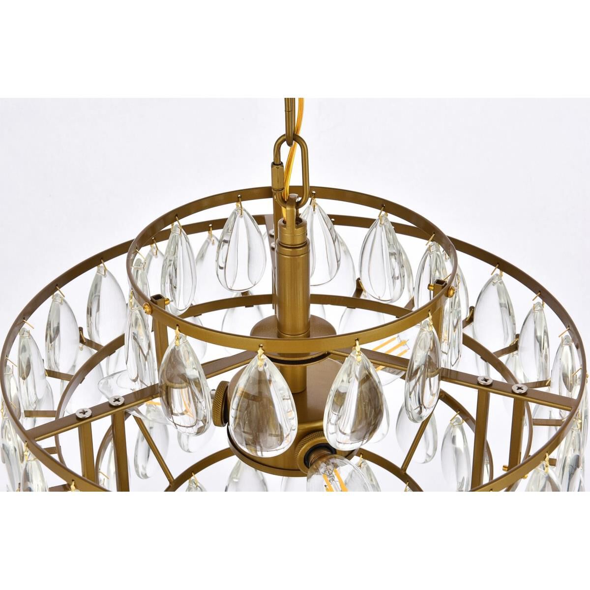 Shown in Brass finish and Royal Cut Clear crystal