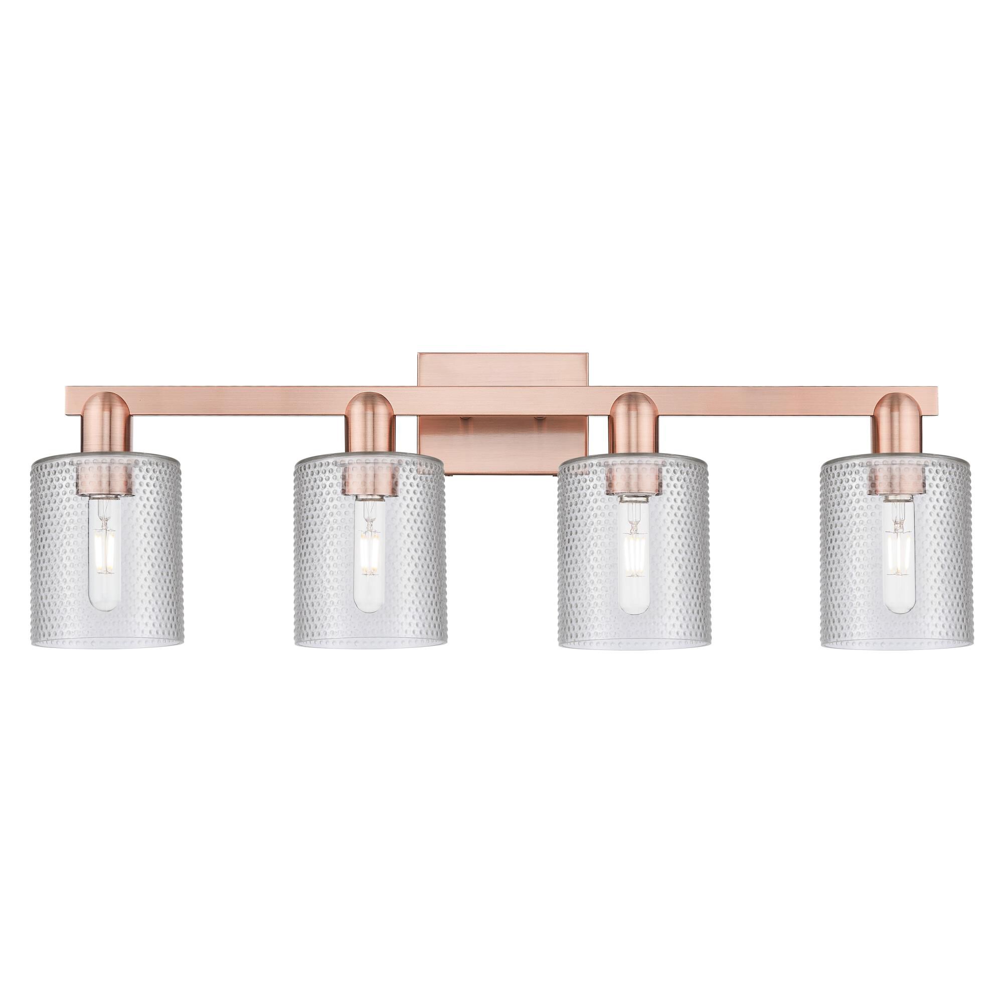 Shown in Antique Copper finish and Clear glass