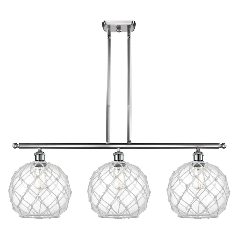 Bruno Marashlian Large Farmhouse Rope 37 Inch Linear Suspension Light by Innovations Lighting