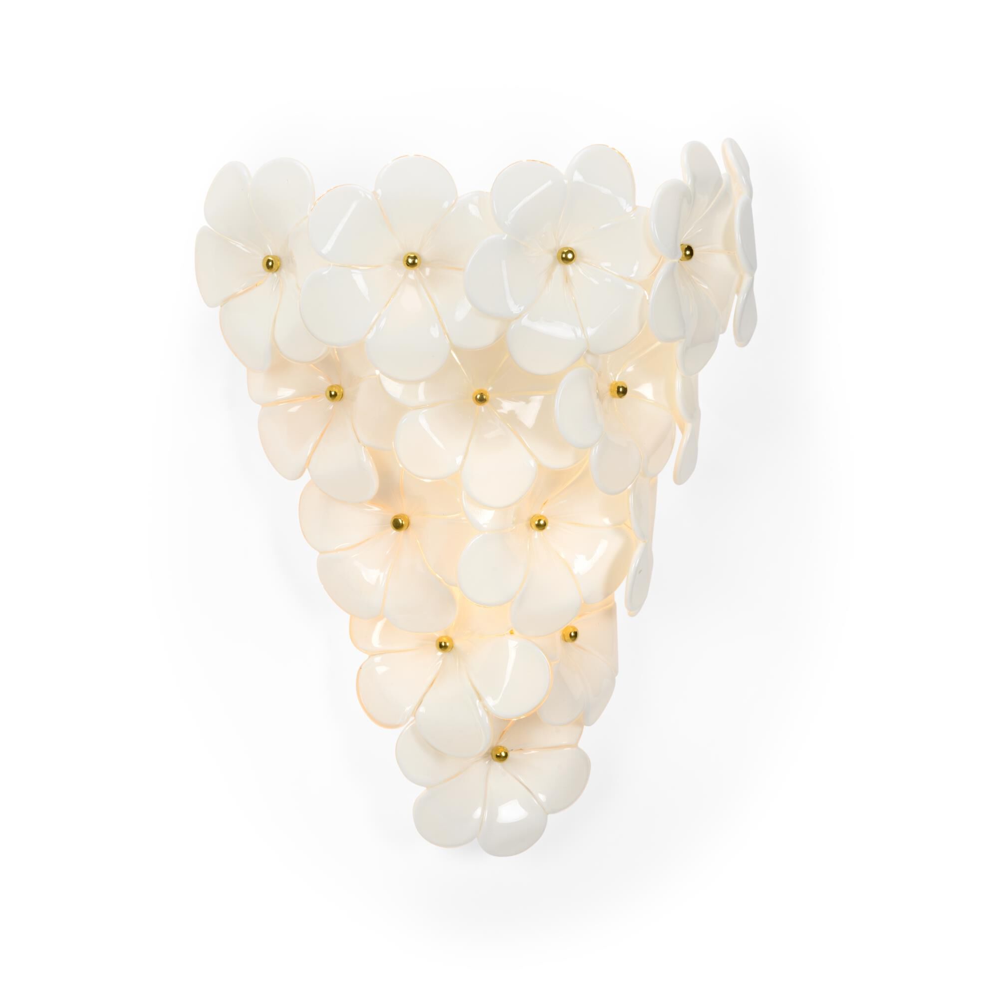 Shown in Polished Brass/White finish