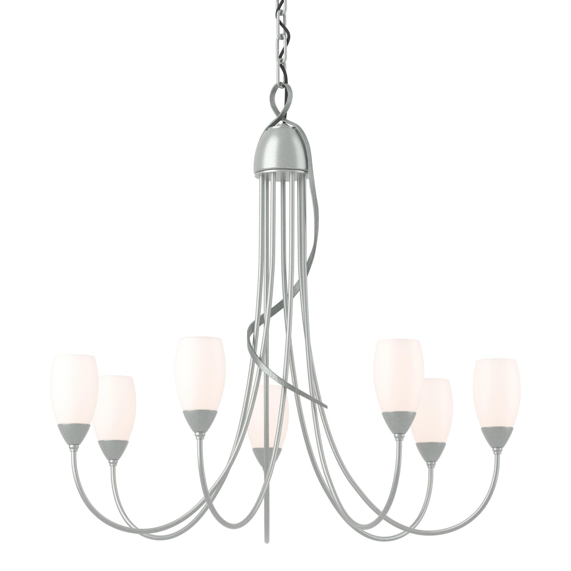 Shown in Vintage Platinum finish and Opal  glass