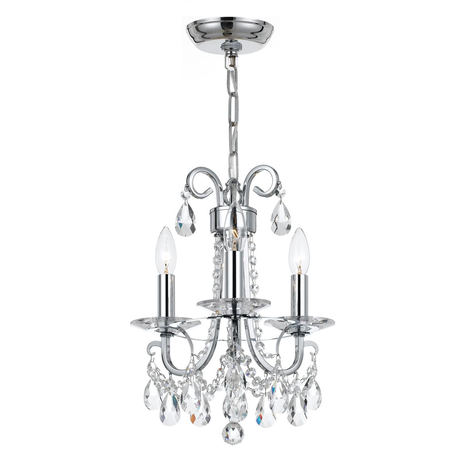 Othello 13 Inch 3 Light Mini Chandelier by Crystorama