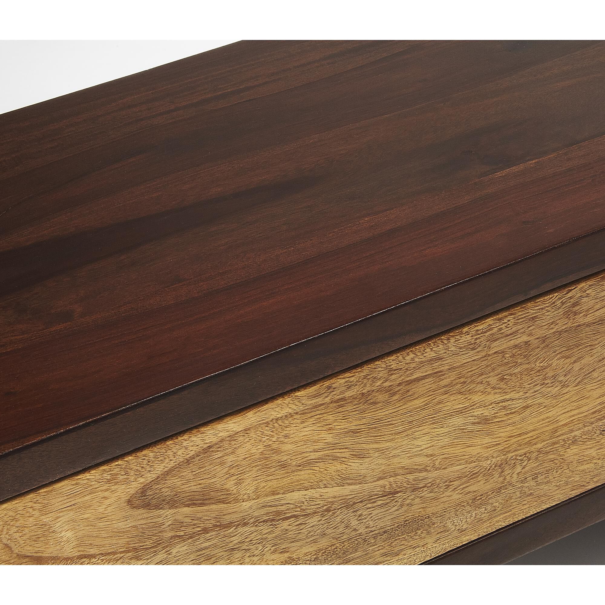 Shown in Recycled Teak And Sheesham Solid Wood finish