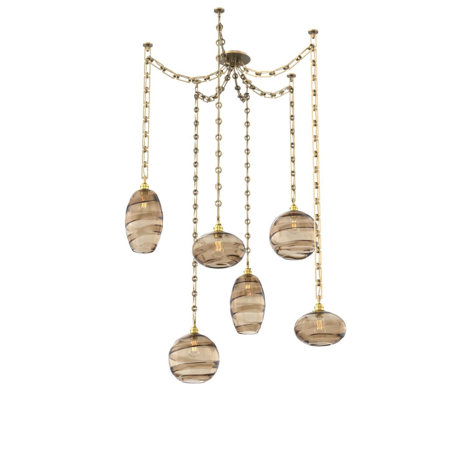 Shown in Gilded Brass finish and Bronze glass