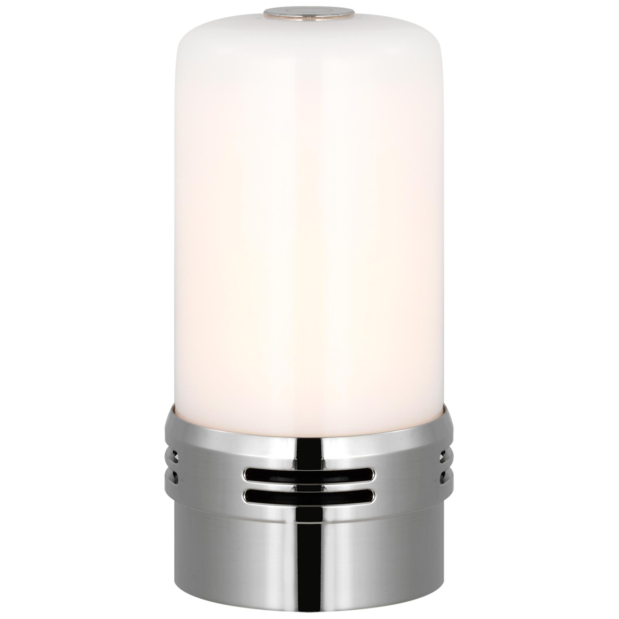 Shown in Nickel With White Glass finish