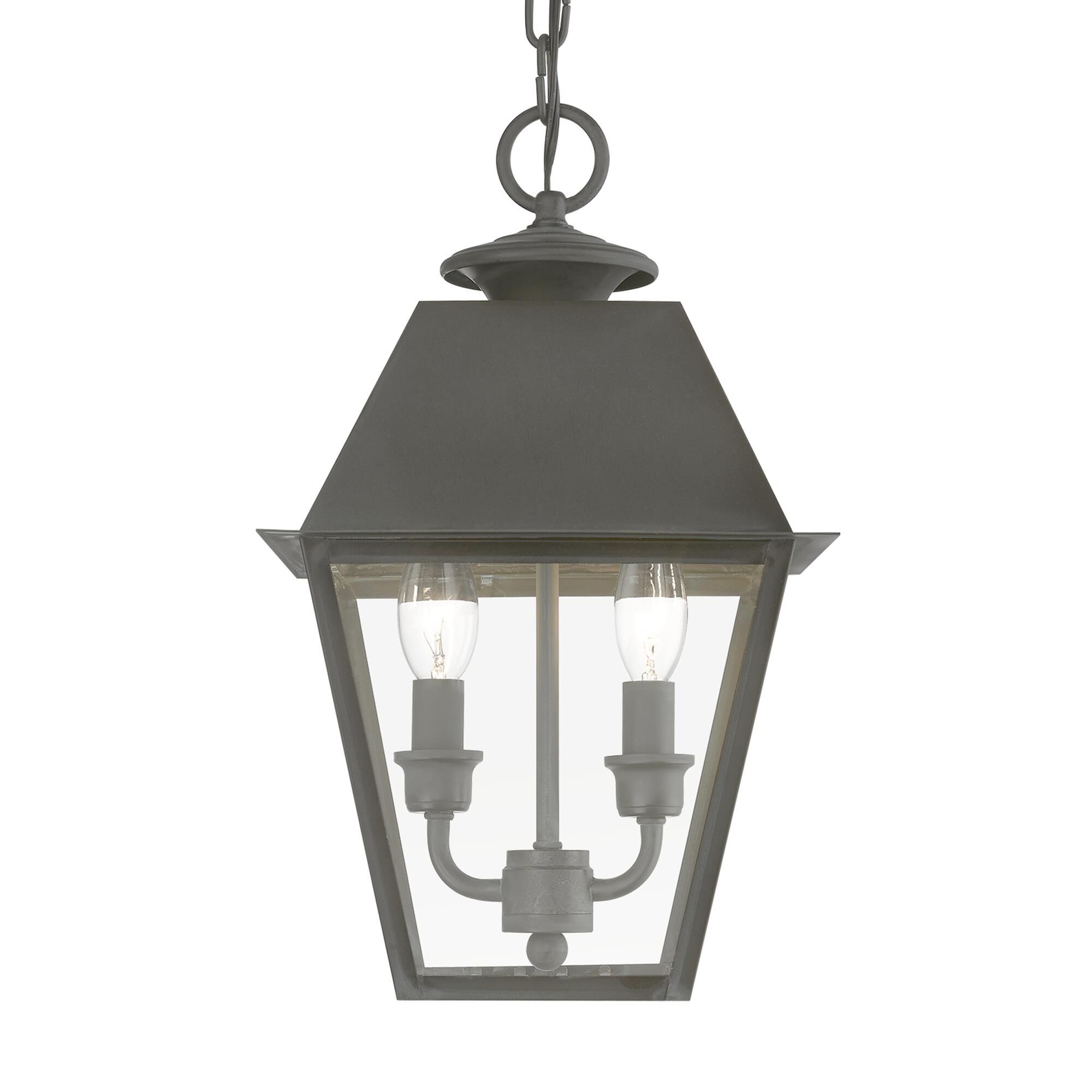 Shown in Charcoal finish and Clear glass