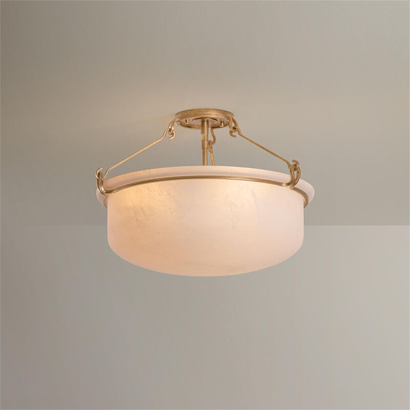 Lowerre 22 Inch 3 Light Semi Flush Mount by Hudson Valley Lighting