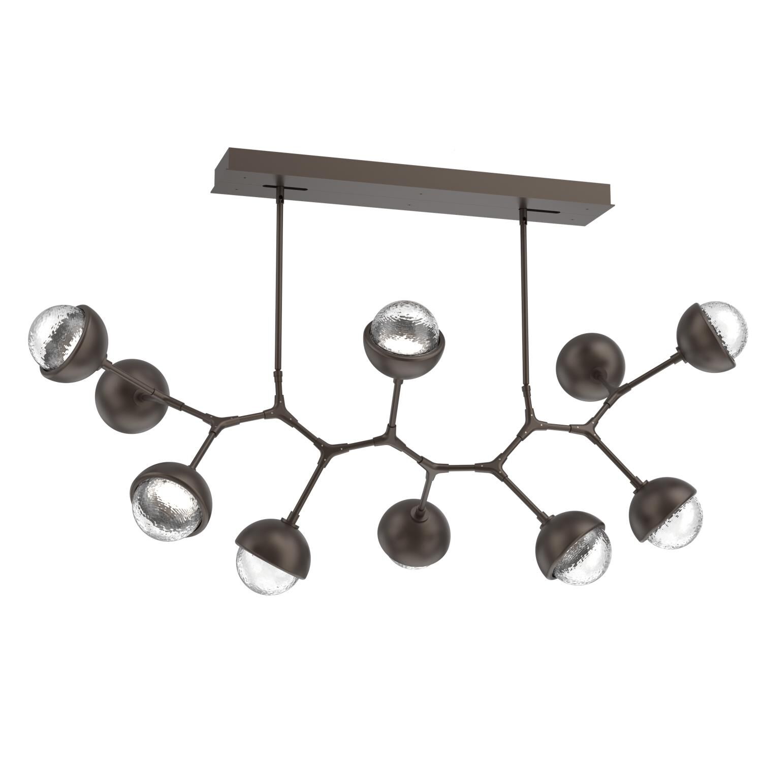 Shown in Flat Bronze finish and Clear glass and Metal Shade Matching Finish accent
