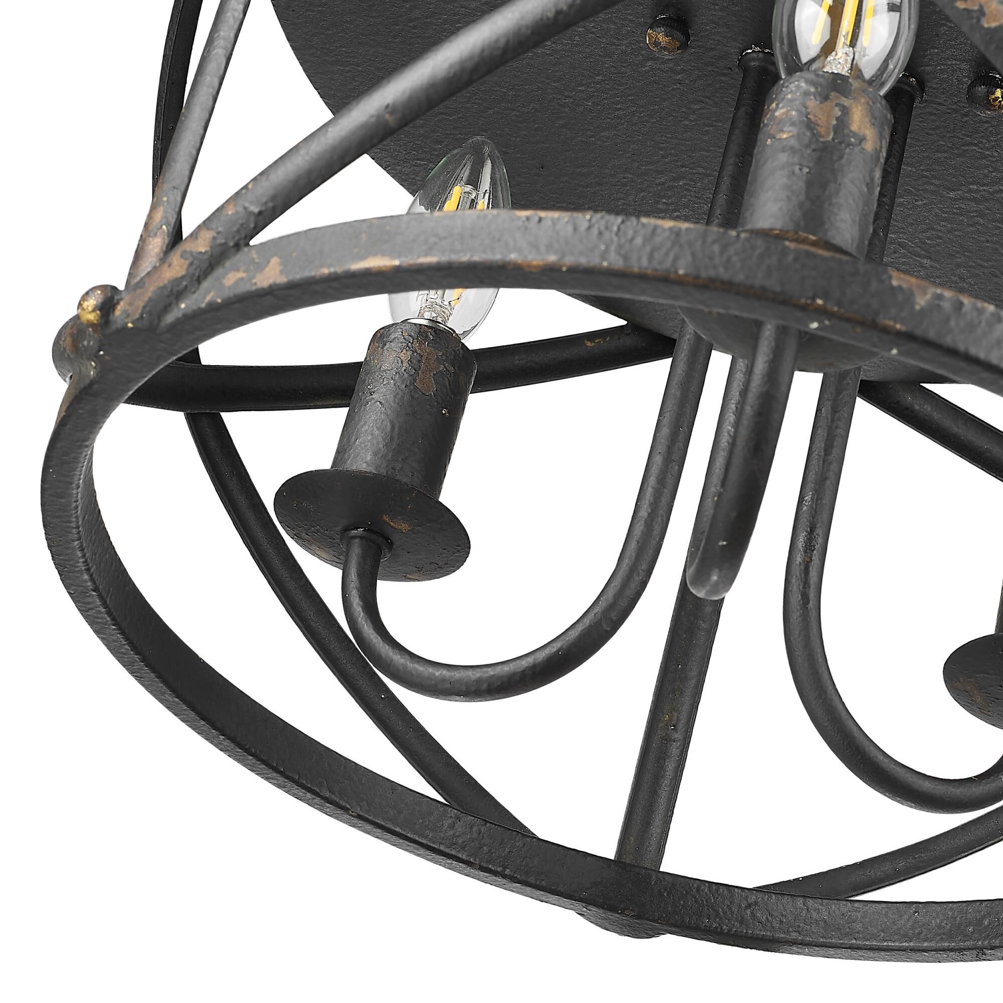 Shown in Antique Black Iron finish