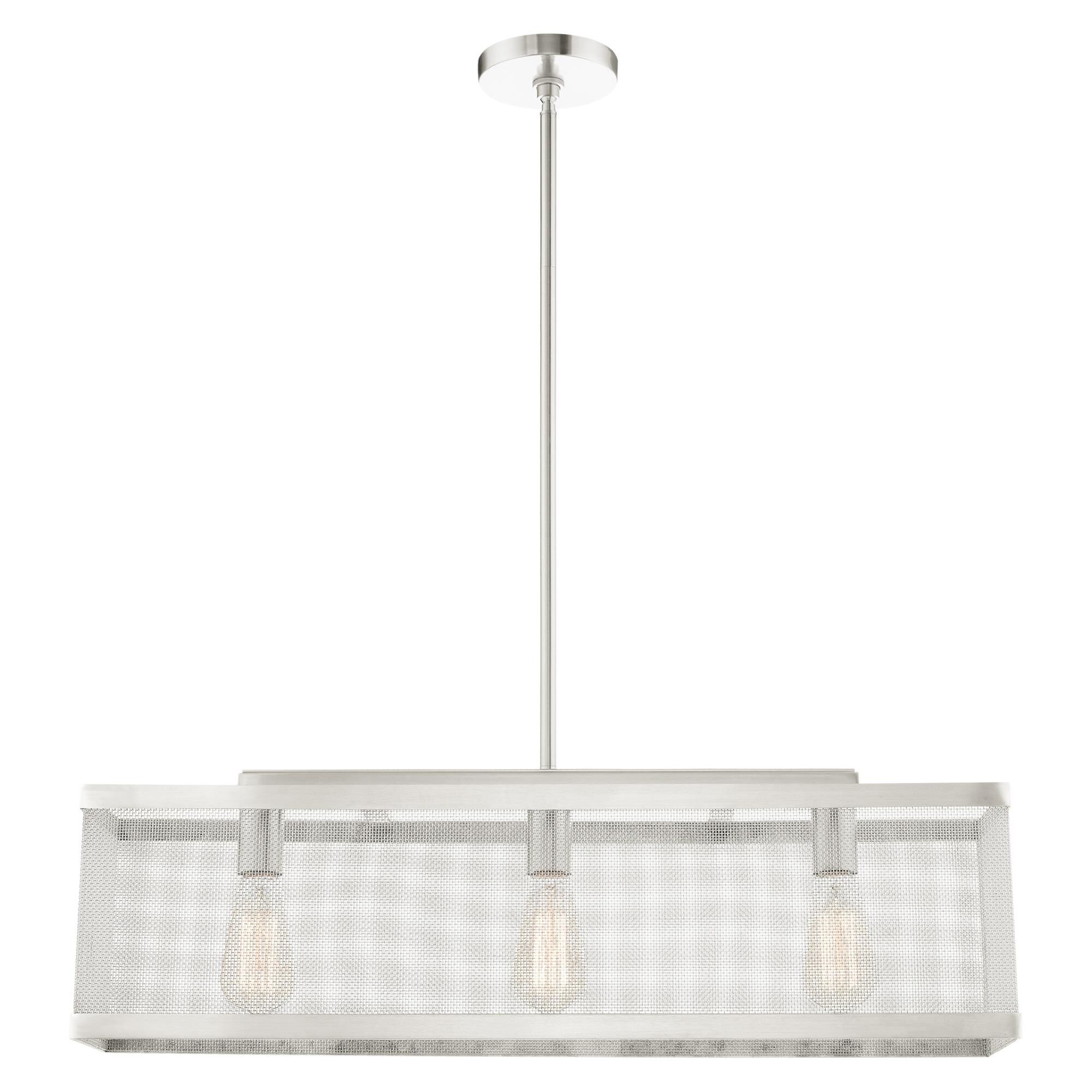 Industro 30 Inch 3 Light Linear Suspension Light by Livex Lighting