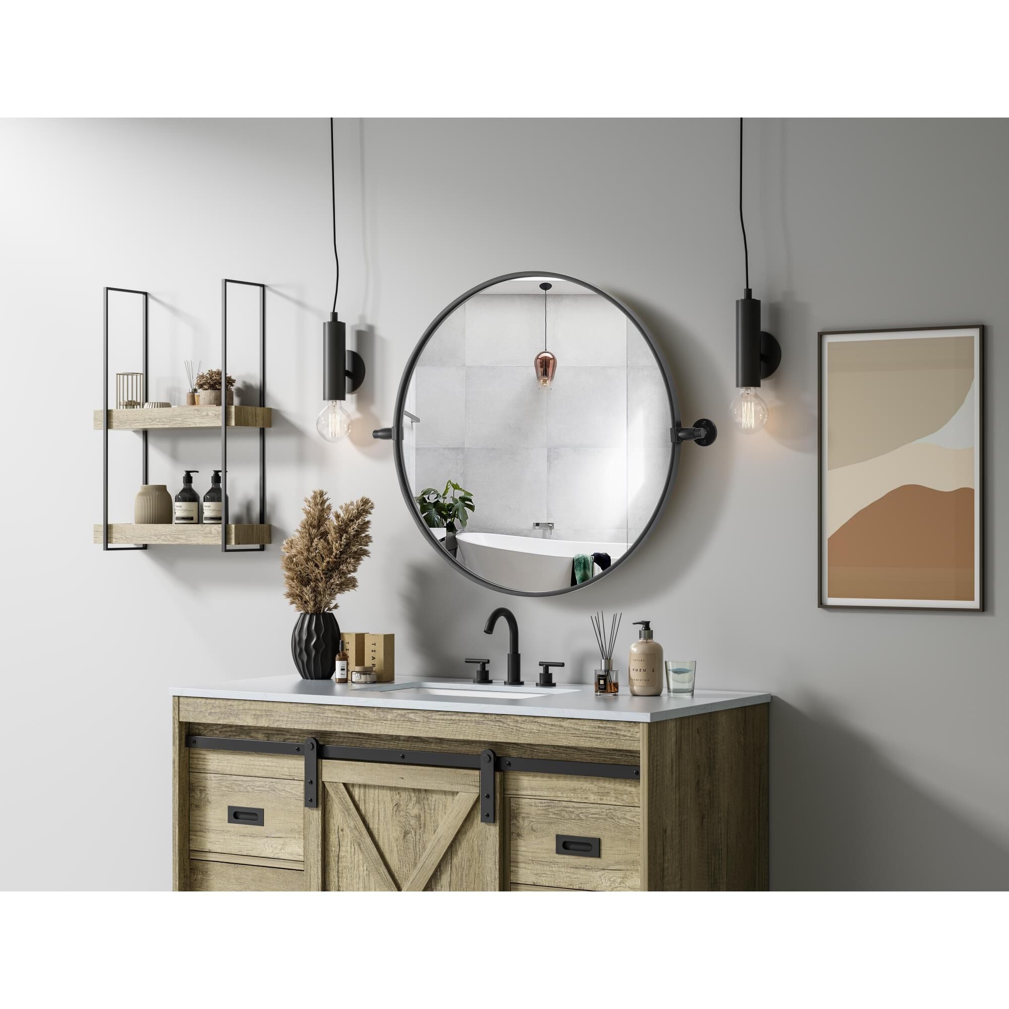 Shown in Black finish