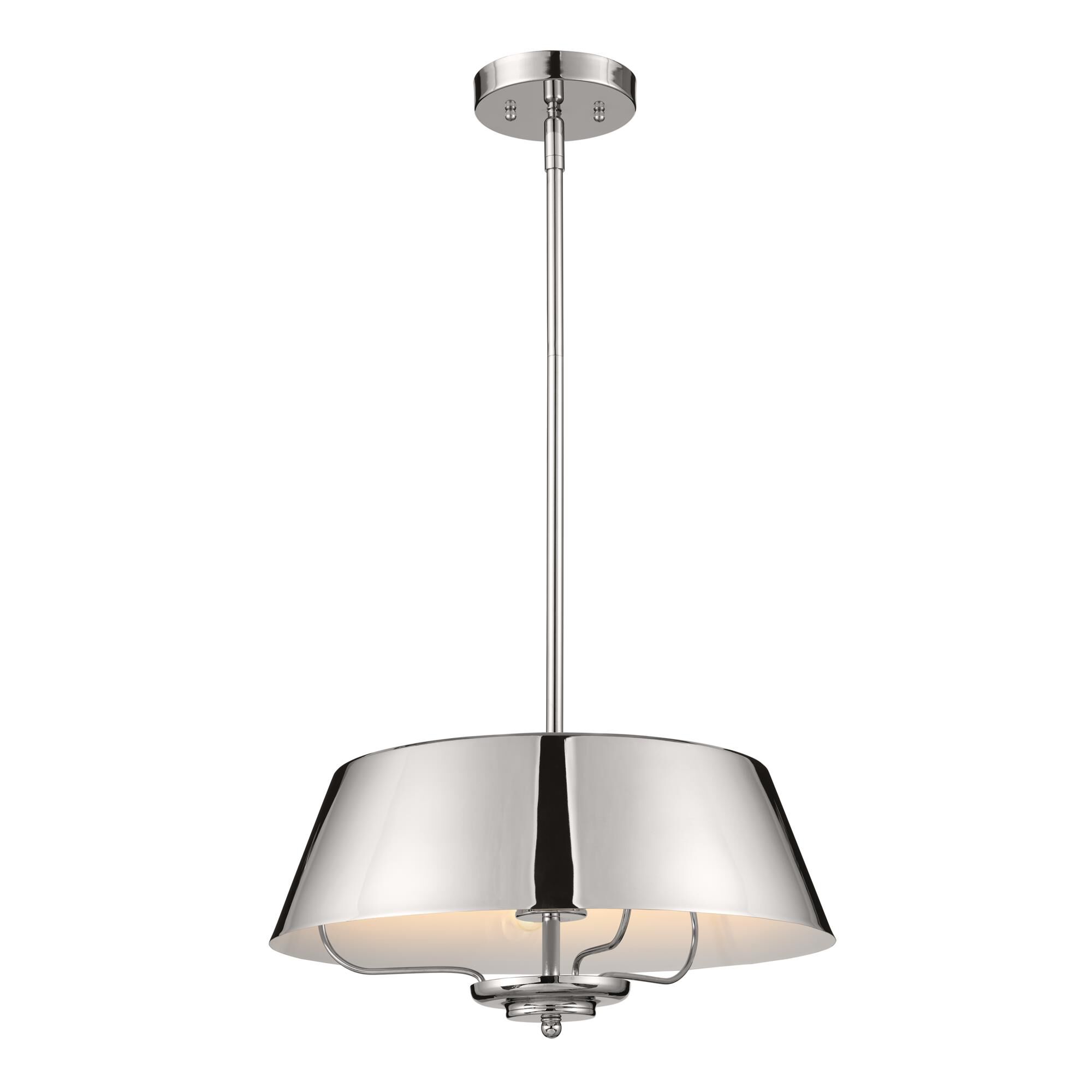 Shown in Polished Nickel finish and Metal shade
