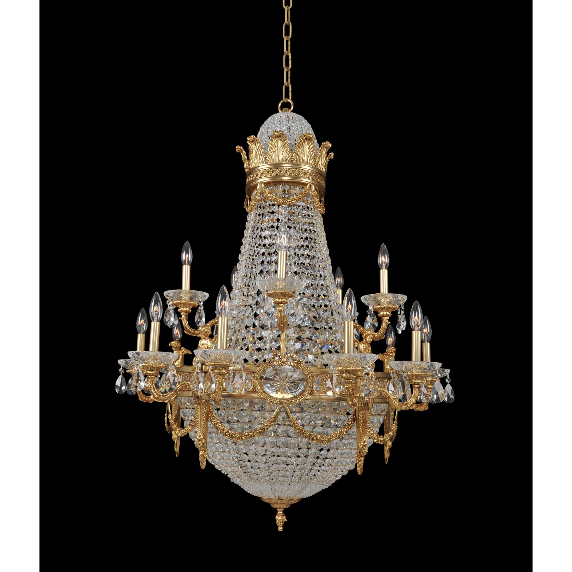 Shown in Antique Brass finish and Firenze Clear crystal