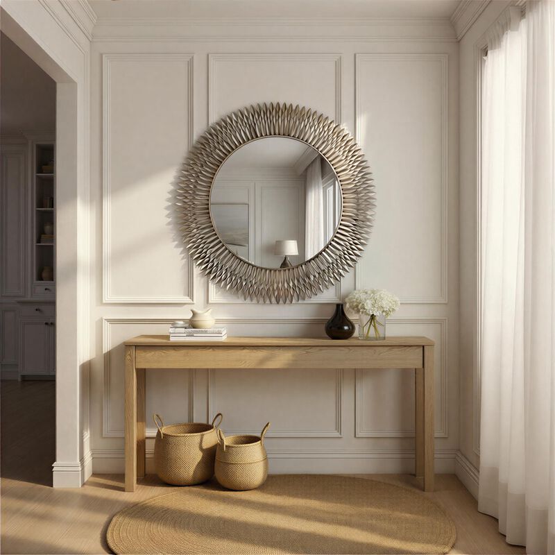 Broche Medium Decorative Mirror by Crystorama